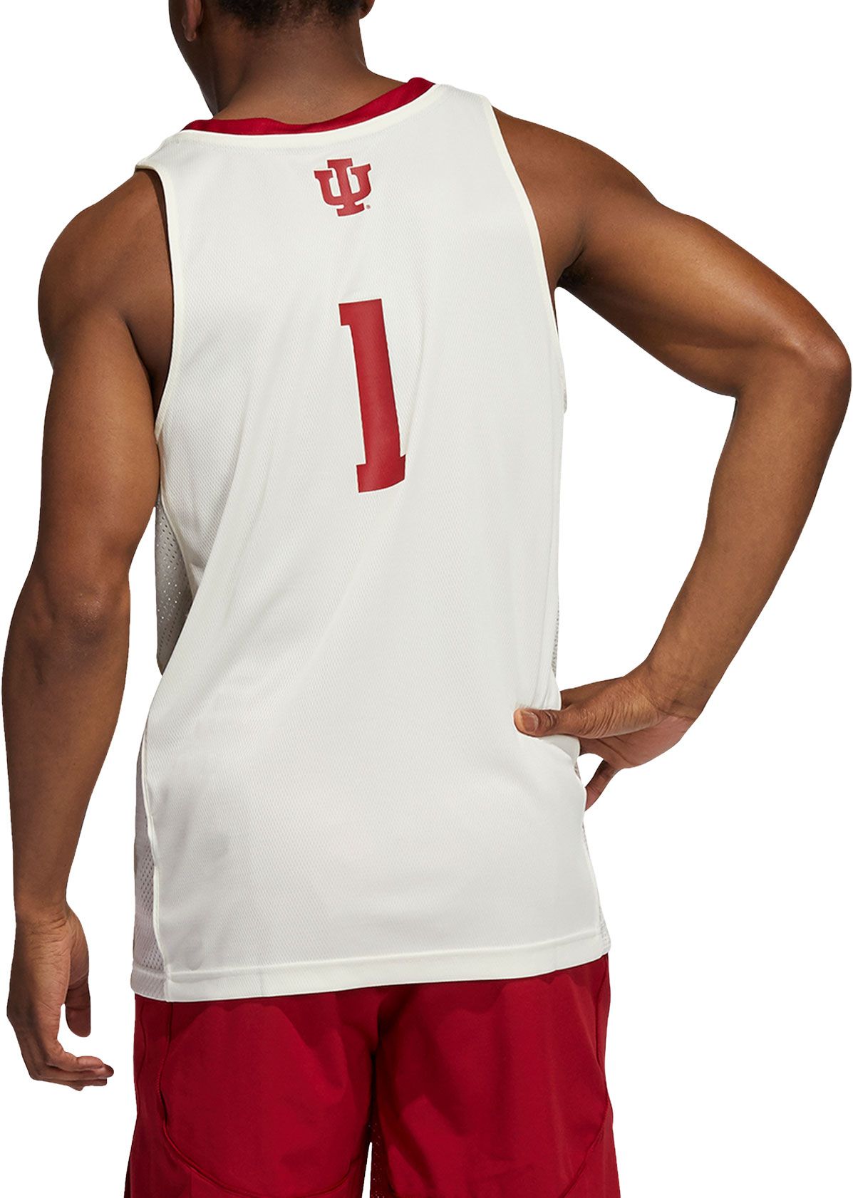 adidas Men's Indiana Hoosiers #1 White Swingman Replica Basketball Jersey product image