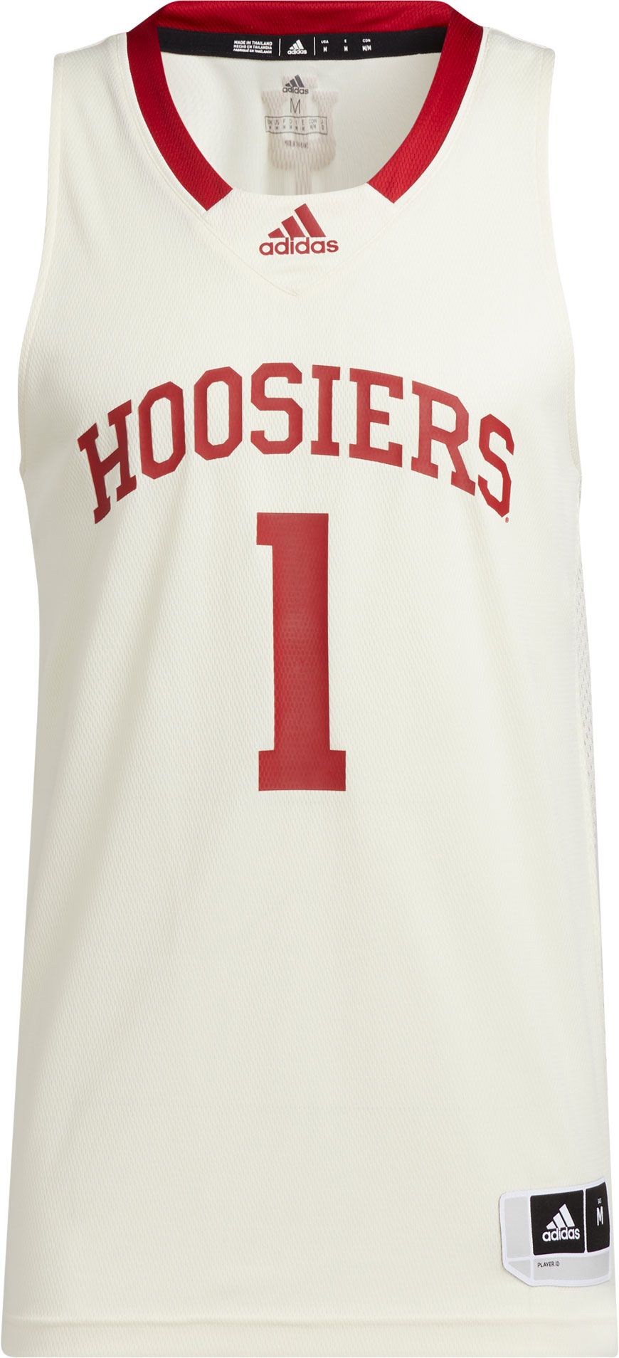 adidas Men's Indiana Hoosiers #1 White Swingman Replica Basketball Jersey product image