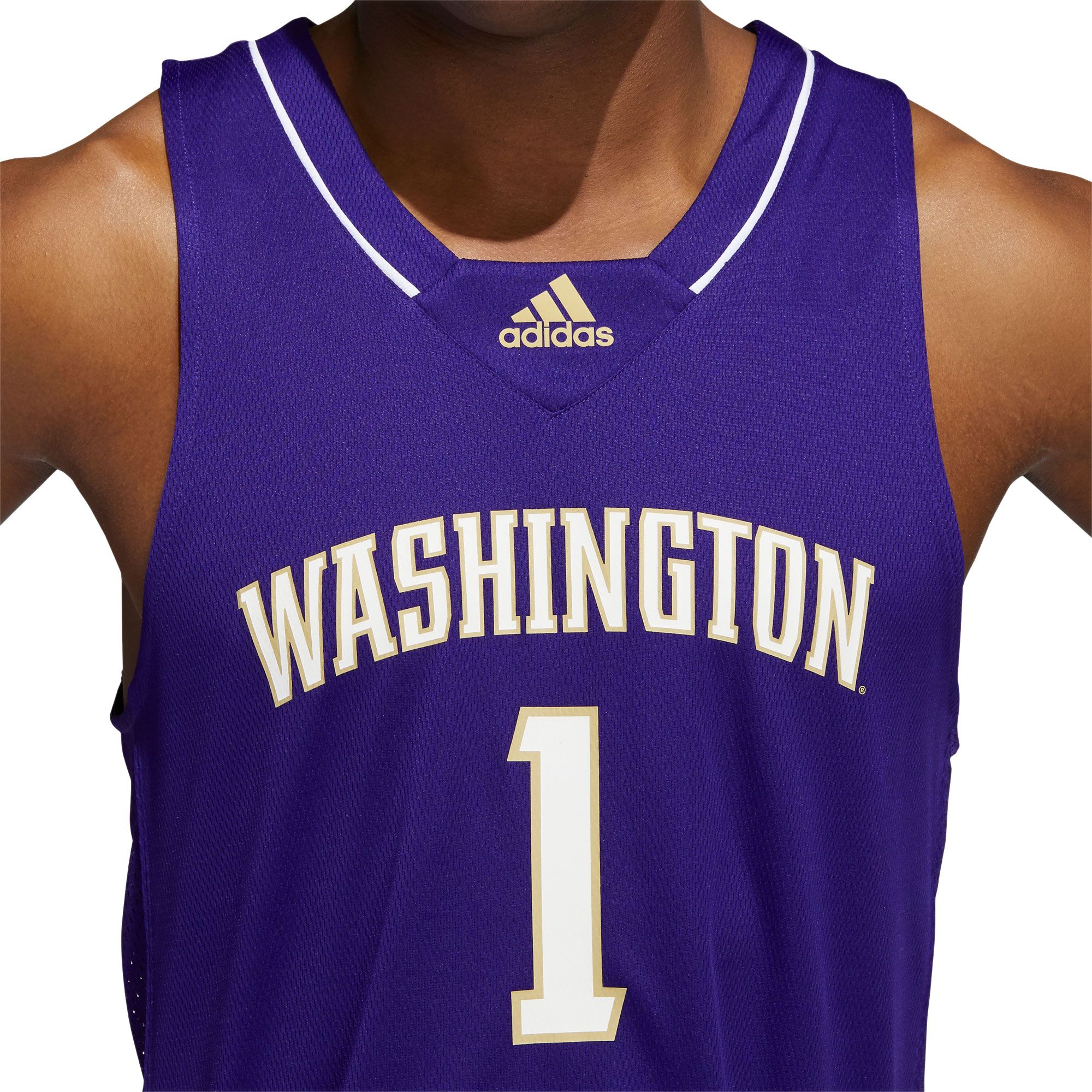 adidas Men's Washington Huskies #1 Purple Swingman Replica Basketball Jersey product image