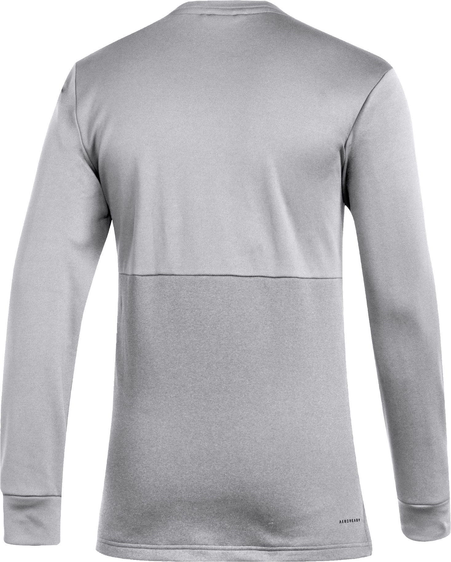 adidas Men's Kansas Jayhawks Grey Crew Pullover Basketball Sweatshirt product image