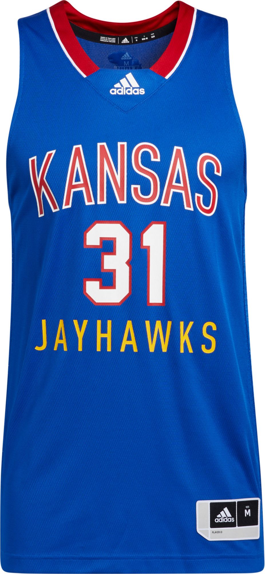 adidas Men's Kansas Jayhawks Blue Swingman Replica Basketball Shorts product image