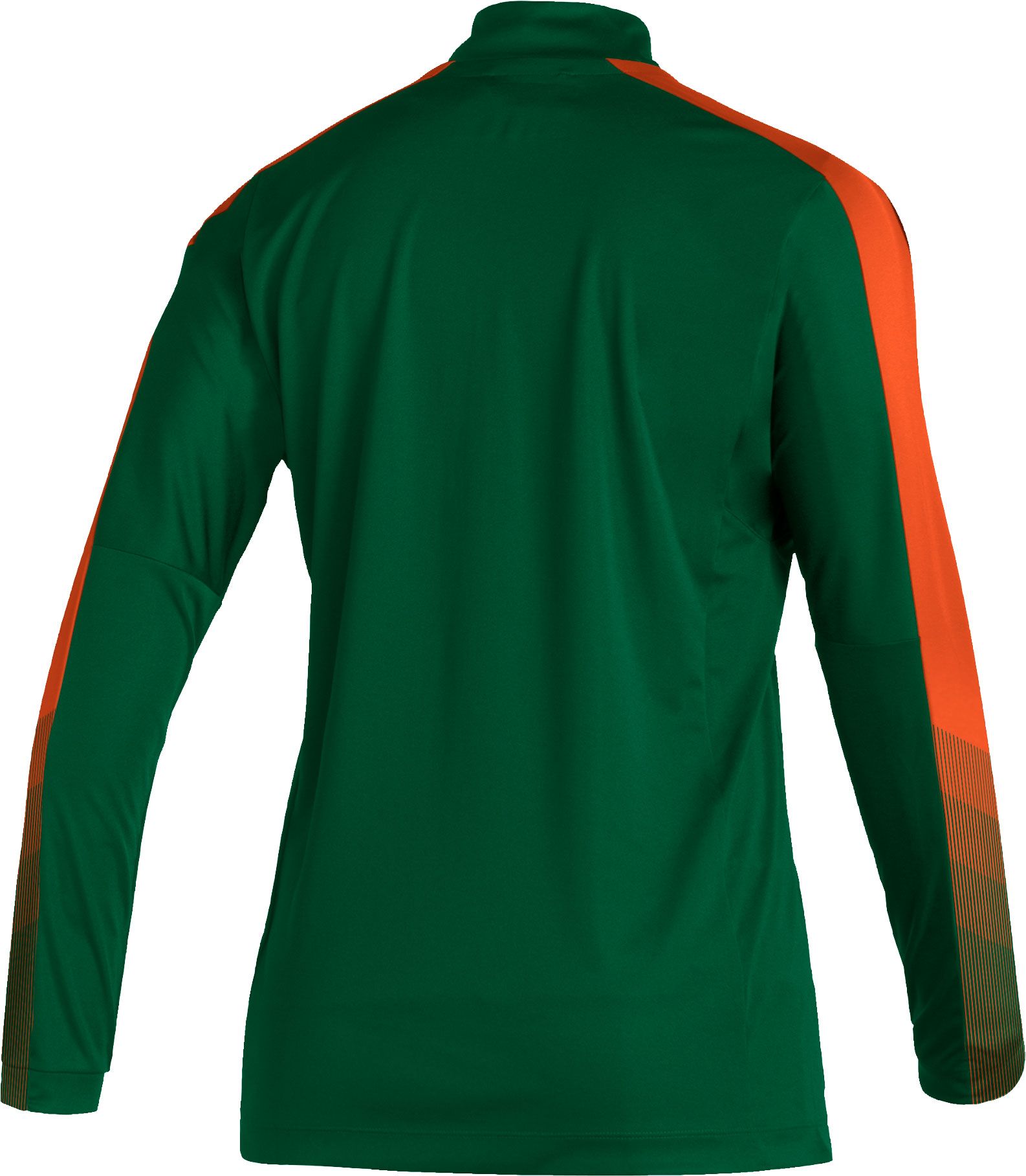 adidas Women's Miami Hurricanes Green Locker Room Quarter-Zip Pullover Shirt product image