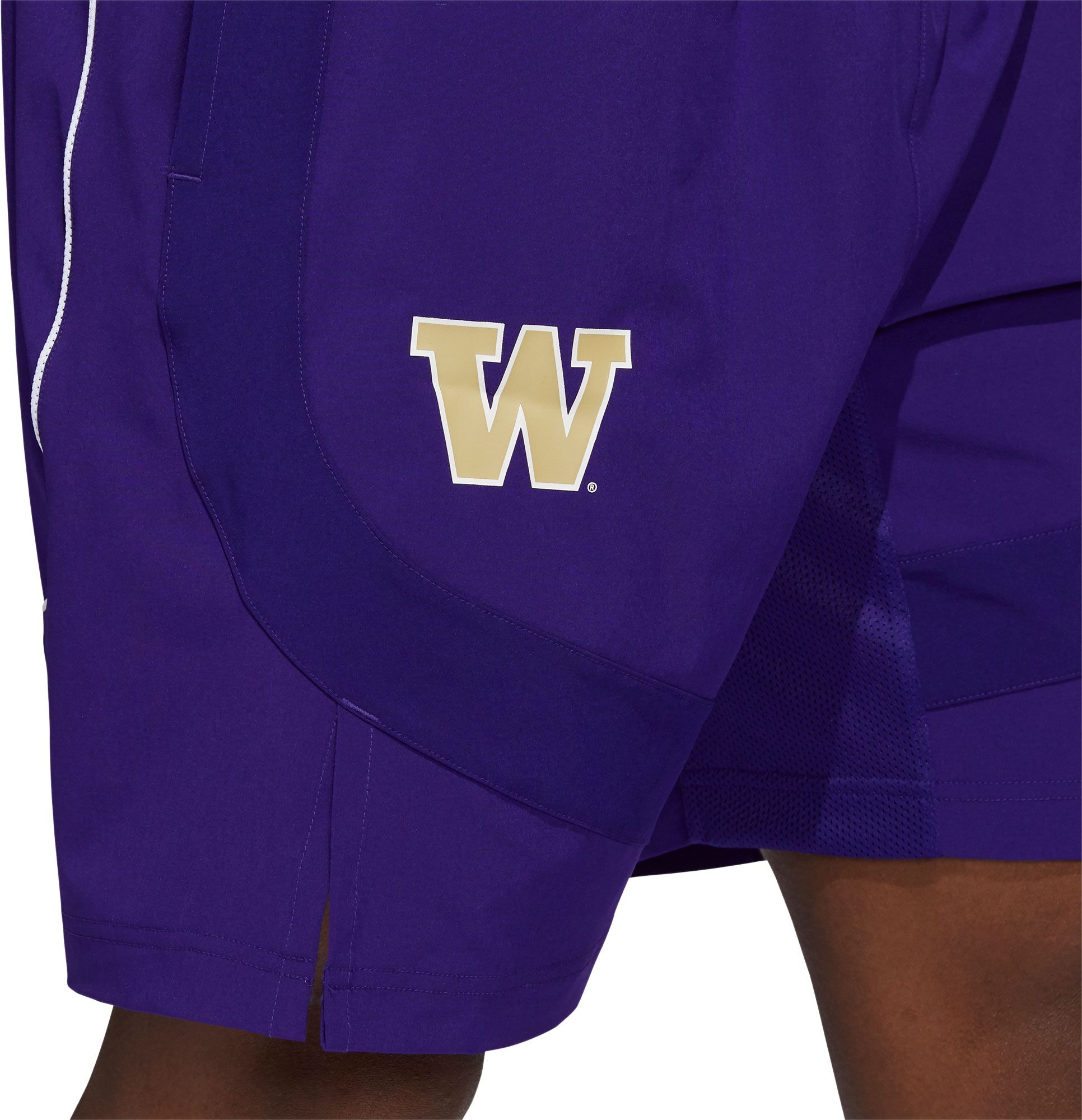 adidas Men's Washington Huskies Purple Swingman On-Court Replica Basketball Shorts product image