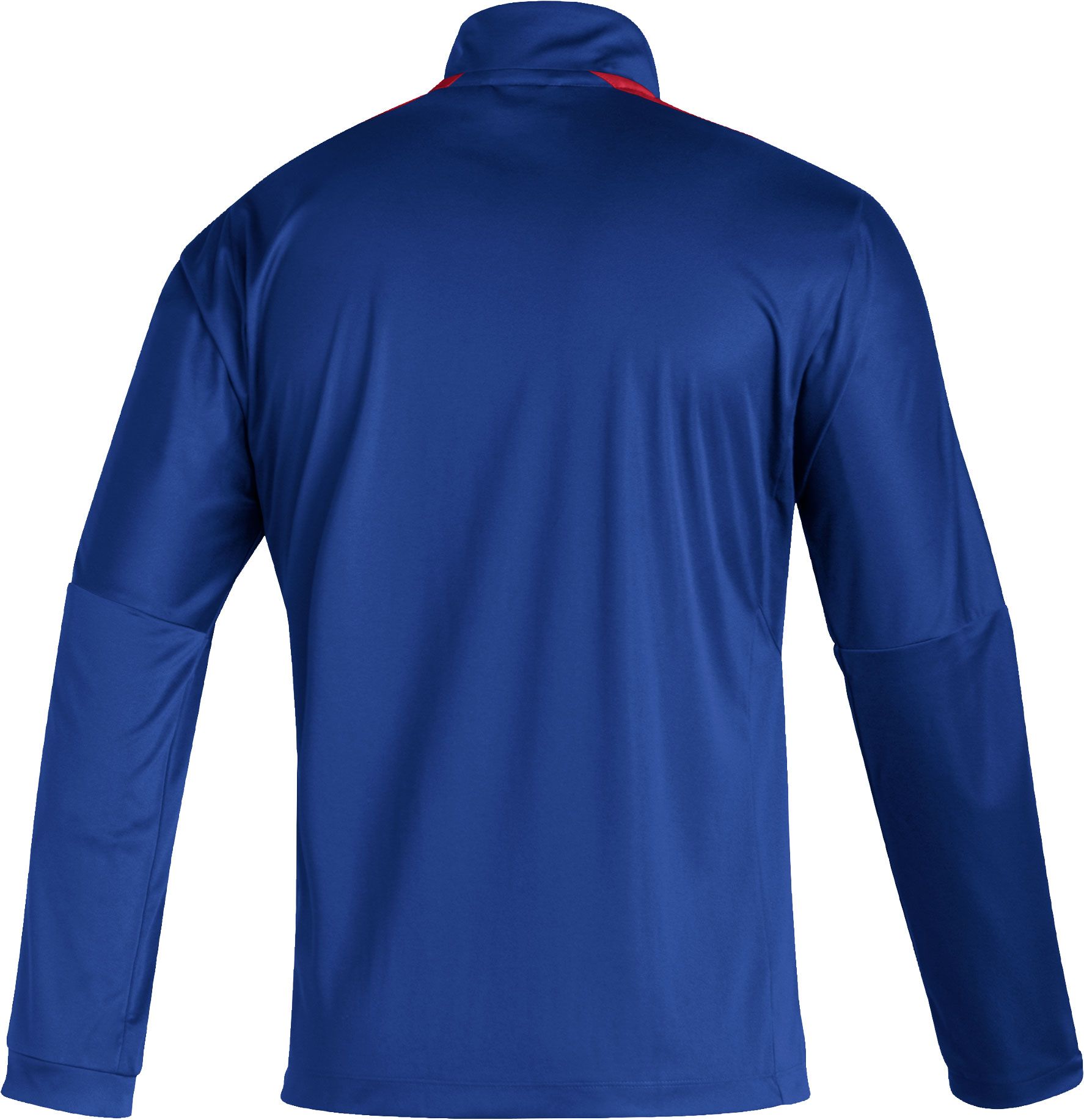 adidas Men's Kansas Jayhawks Blue Locker Room Quarter-Zip Pullover Shirt product image