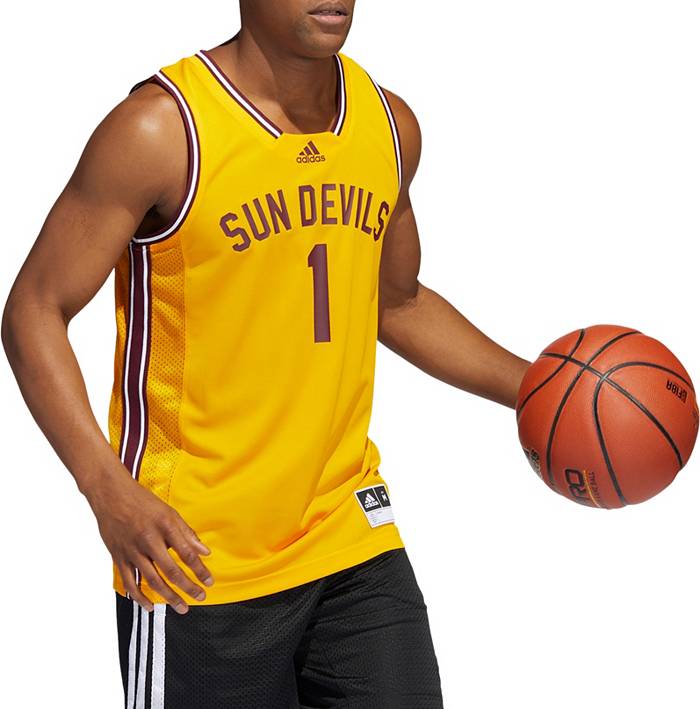 Men's adidas #1 Khaki Arizona State Sun Devils Honoring Black Excellence  Basketball Jersey
