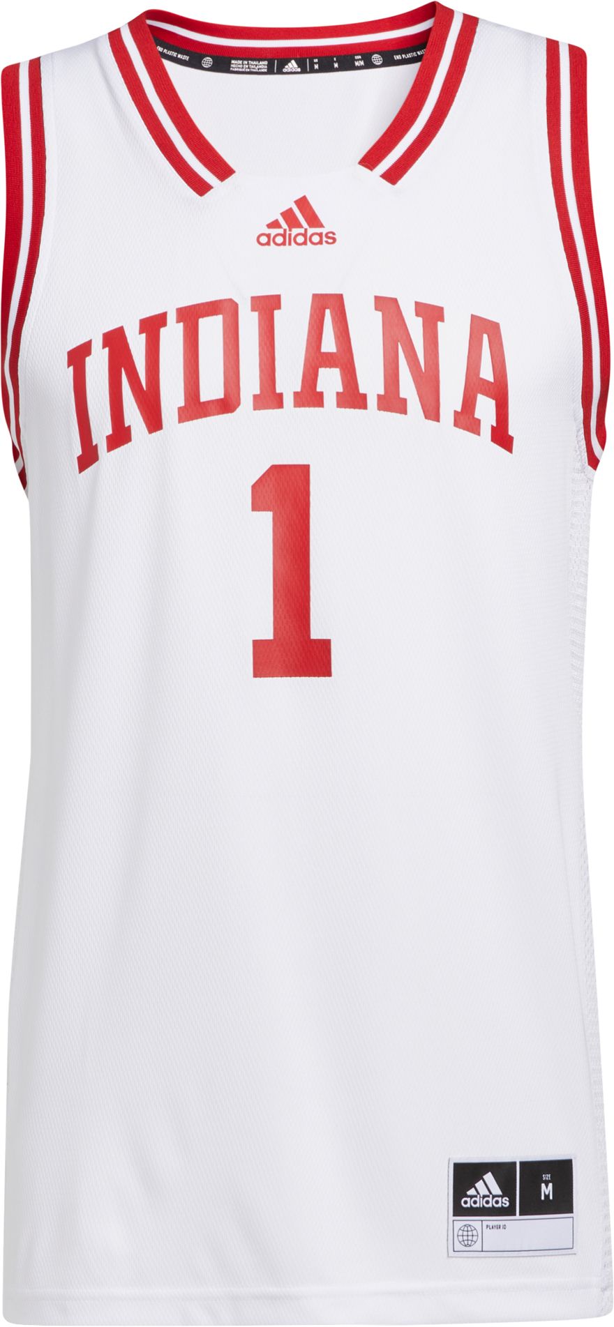 adidas Men's Indiana Hoosiers #1 White Reverse Retro 2.0 Replica Basketball Jersey product image