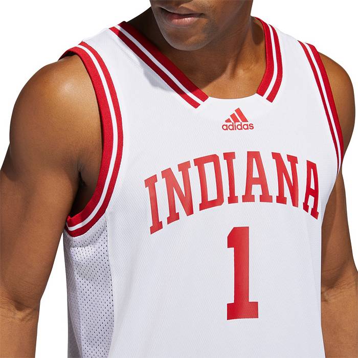 #1 Indiana Hoosiers adidas Swingman Basketball Jersey - Cream