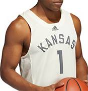 Adidas Men's Kansas Jayhawks #1 White Reverse Retro 2.0 Replica Basketball Jersey, XL