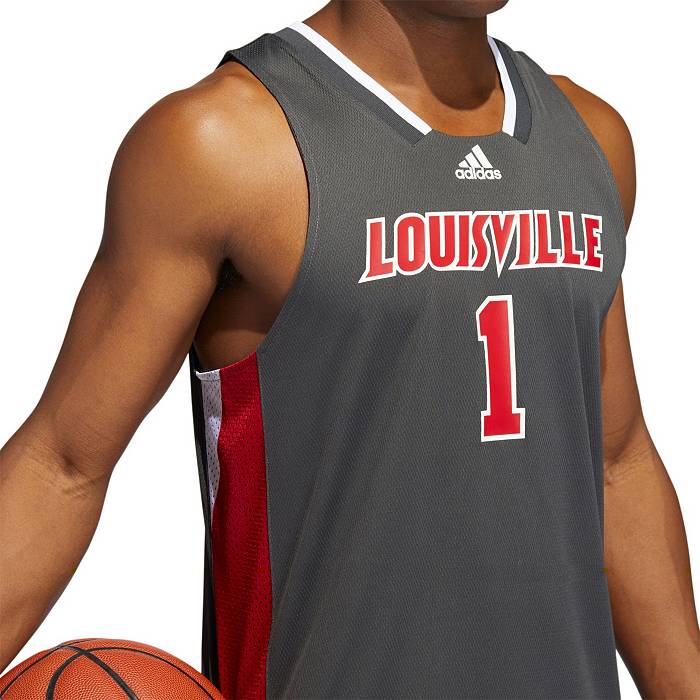Men's adidas Red/White Louisville Cardinals Reversible Jersey