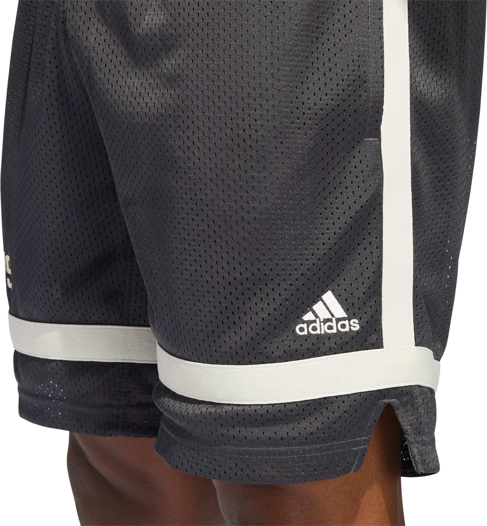 adidas Men's Kansas Jayhawks Grey Retro Reverse Basketball Shorts product image