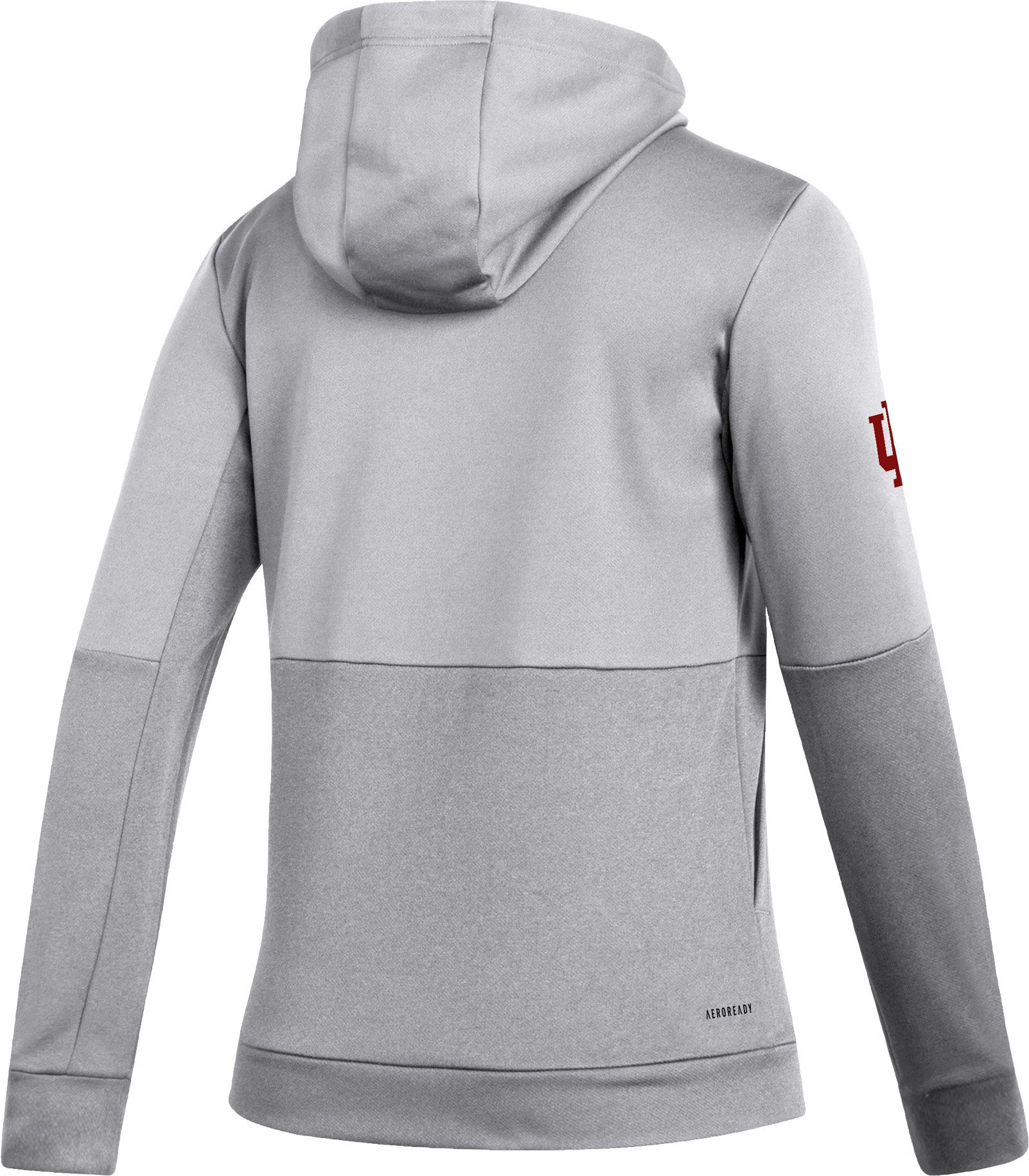 adidas Women's Indiana Hoosiers Grey Pullover Hoodie product image