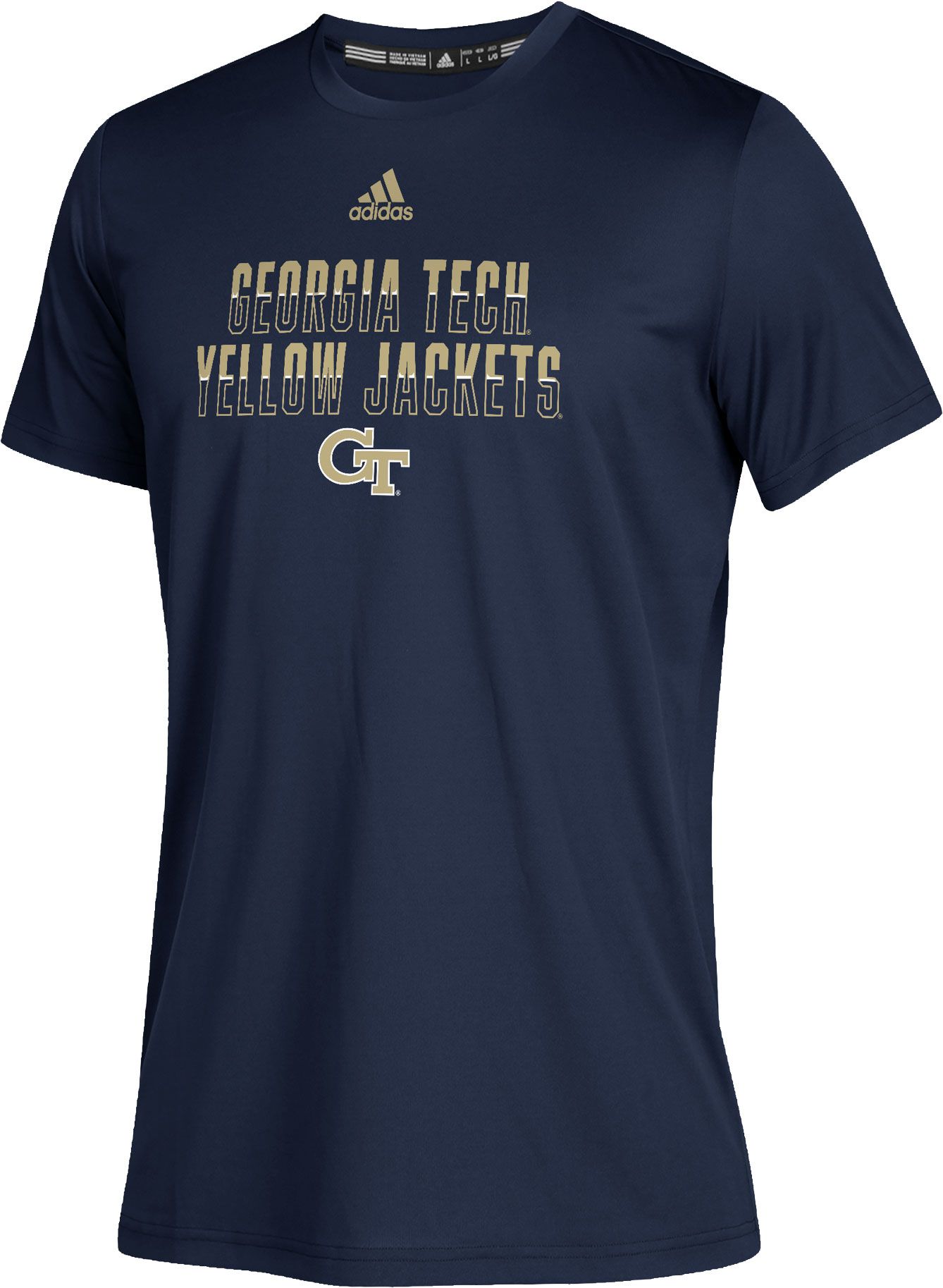 adidas Youth Georgia Tech Yellow Jackets Navy Climatech Performance T-Shirt product image