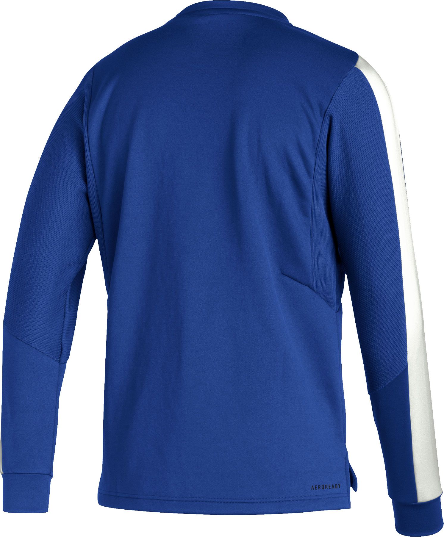 adidas Men's Kansas Jayhawks Blue Sideline Pullover Crew Sweatshirt product image