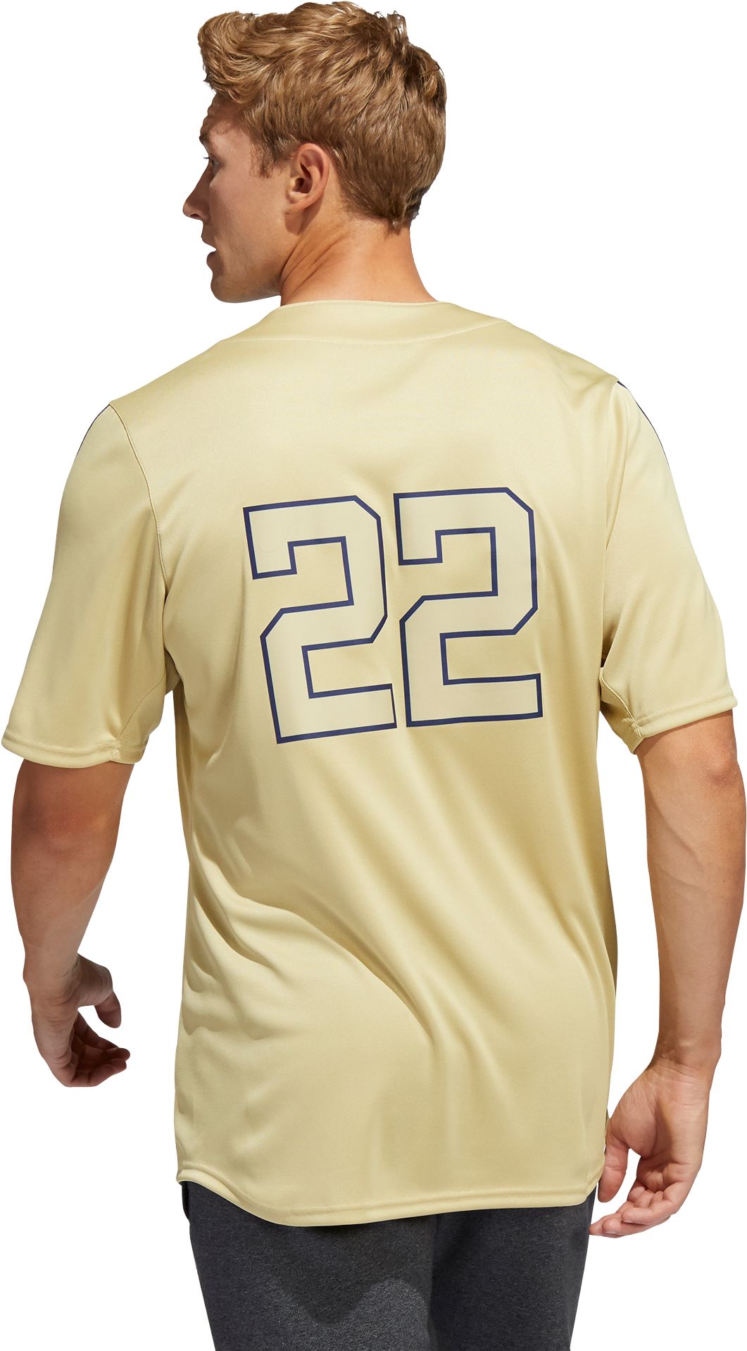 adidas Men's Georgia Tech Yellow Jackets Gold #22 Replica Baseball Jersey product image