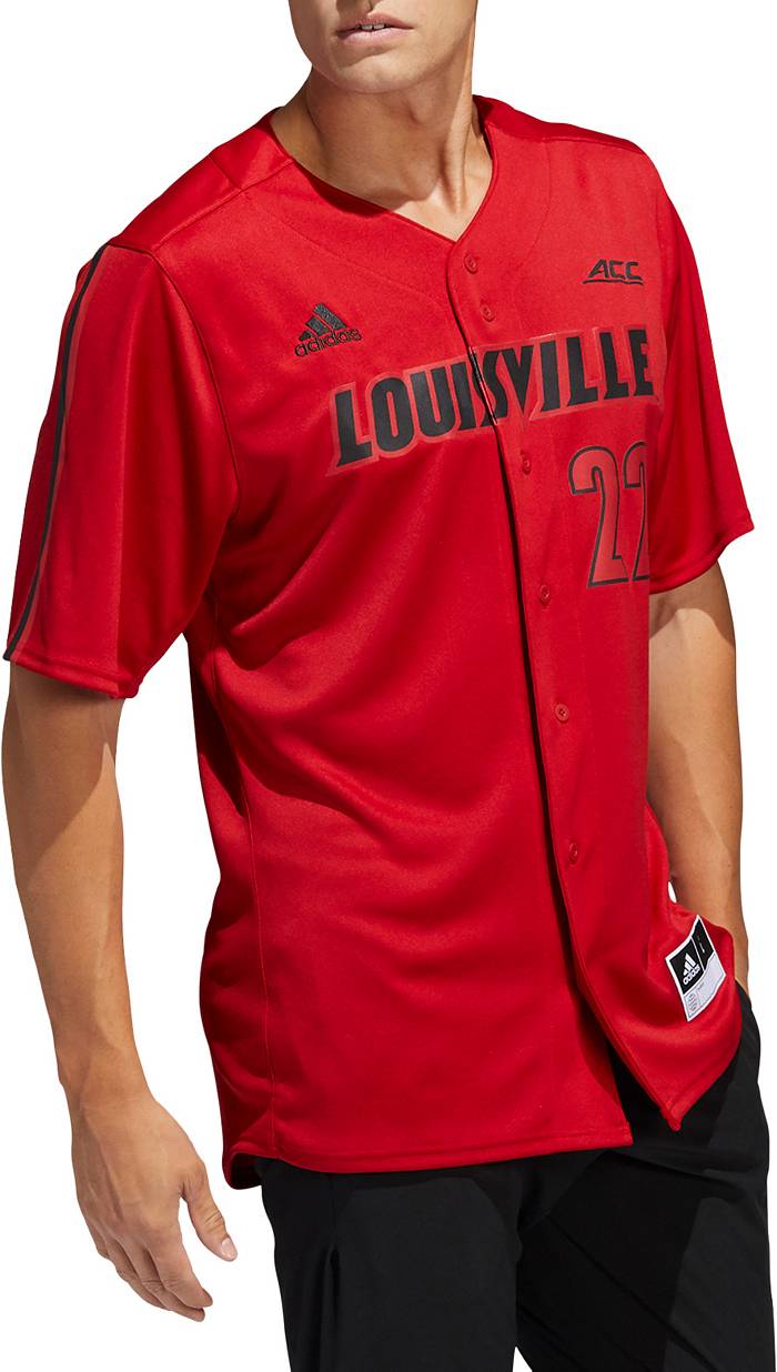 adidas Men's Louisville Cardinals Cardinal Red #22 Replica Baseball Jersey
