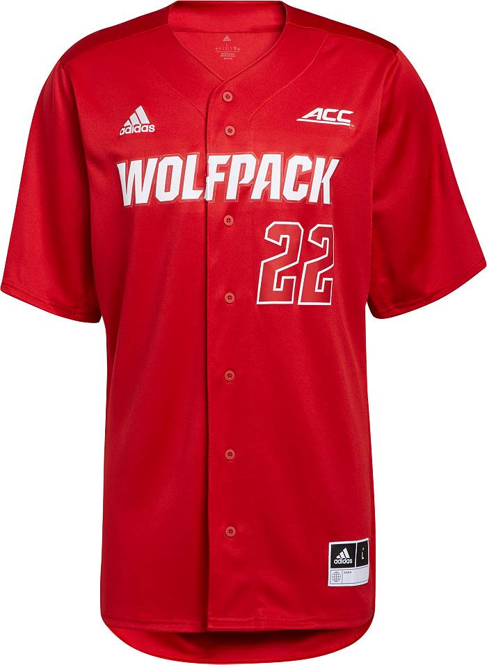 Adidas Men's White NC State Wolfpack Replica Baseball Jersey