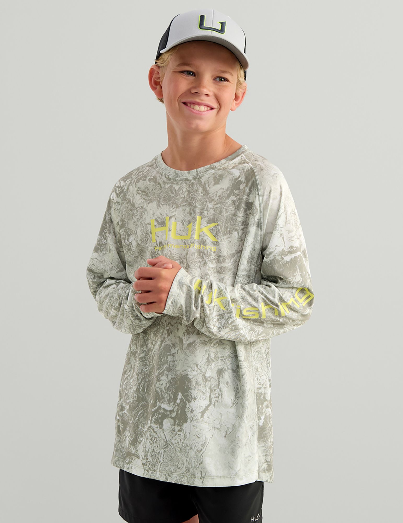 HUK Boys' Mossy Oak Pursuit Performance Long Sleeve Shirt product image