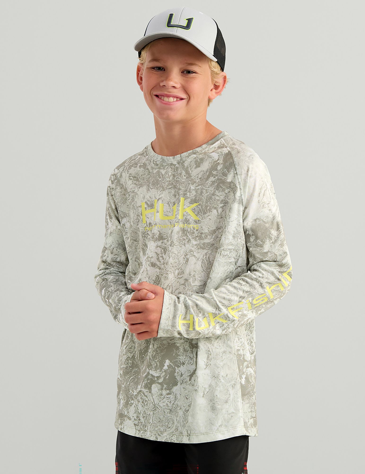 HUK Boys' Mossy Oak Pursuit Performance Long Sleeve Shirt product image