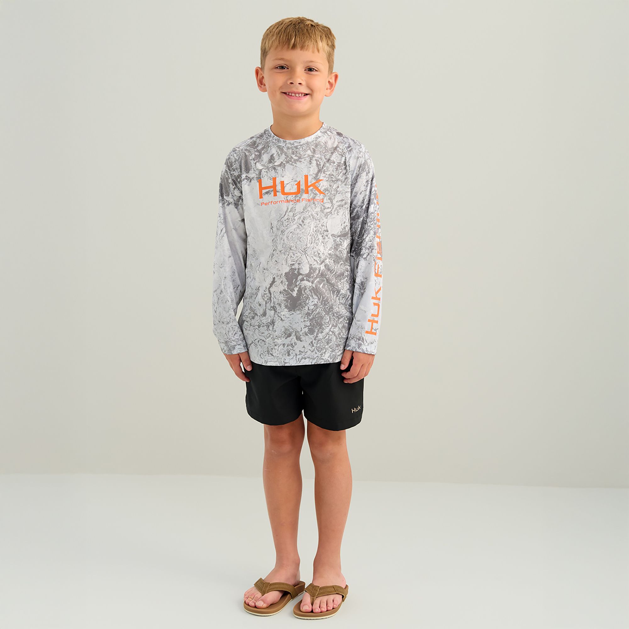 HUK Boys' Mossy Oak Pursuit Performance Long Sleeve Shirt product image