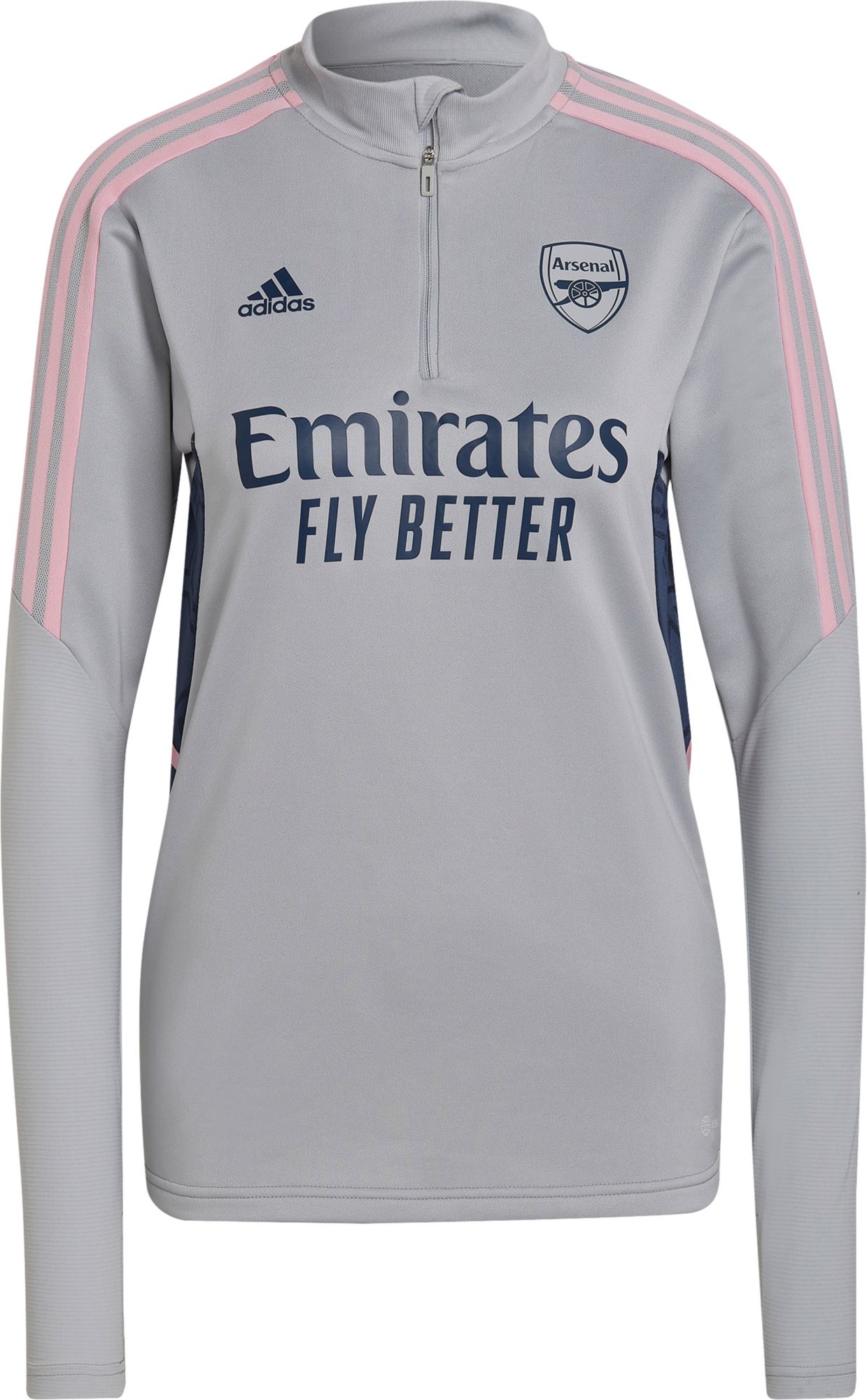 adidas Arsenal '22 Grey Training Quarter-Zip Pullover Shirt product image