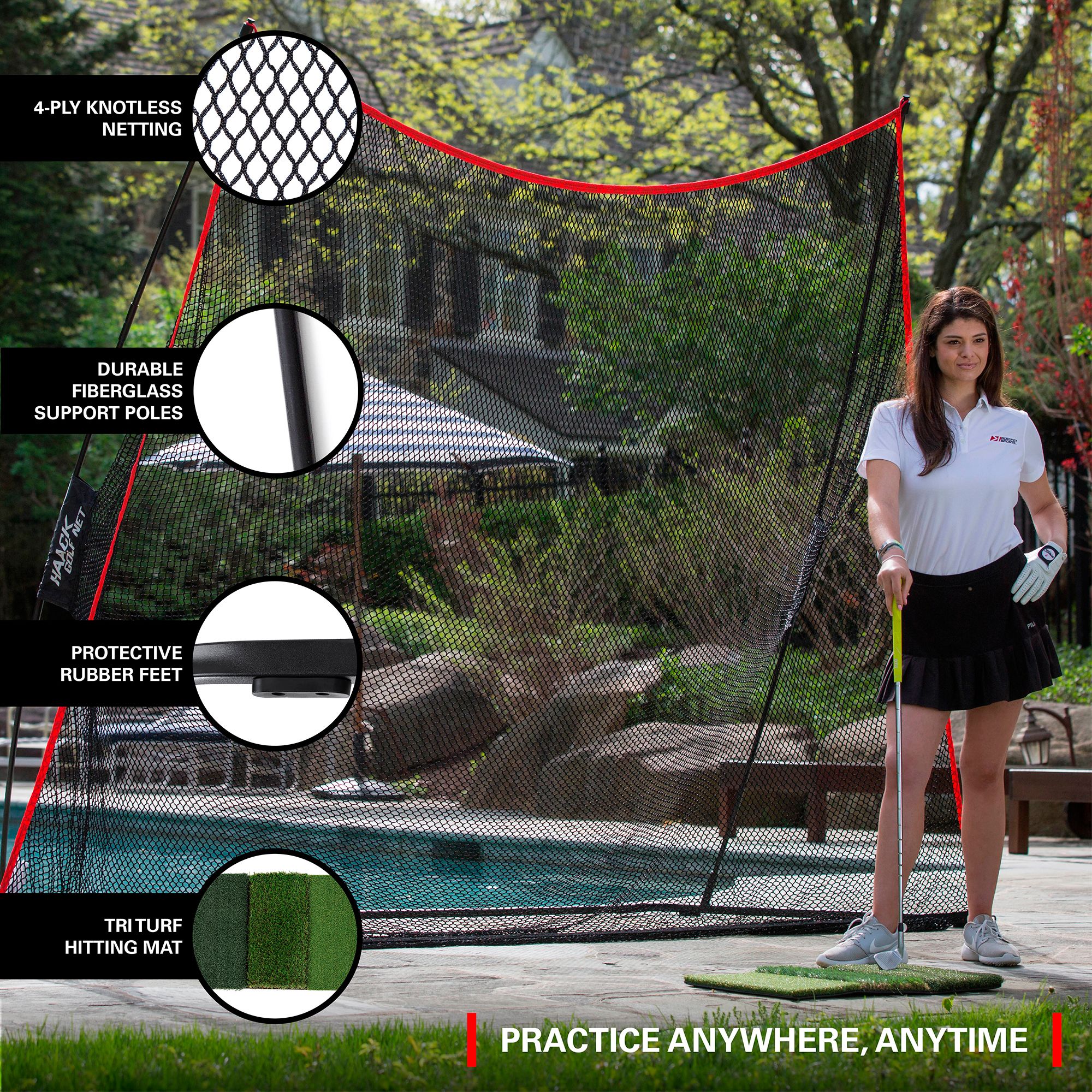 Rukket Sports Haack Golf Net with Tri Turf Mat product image