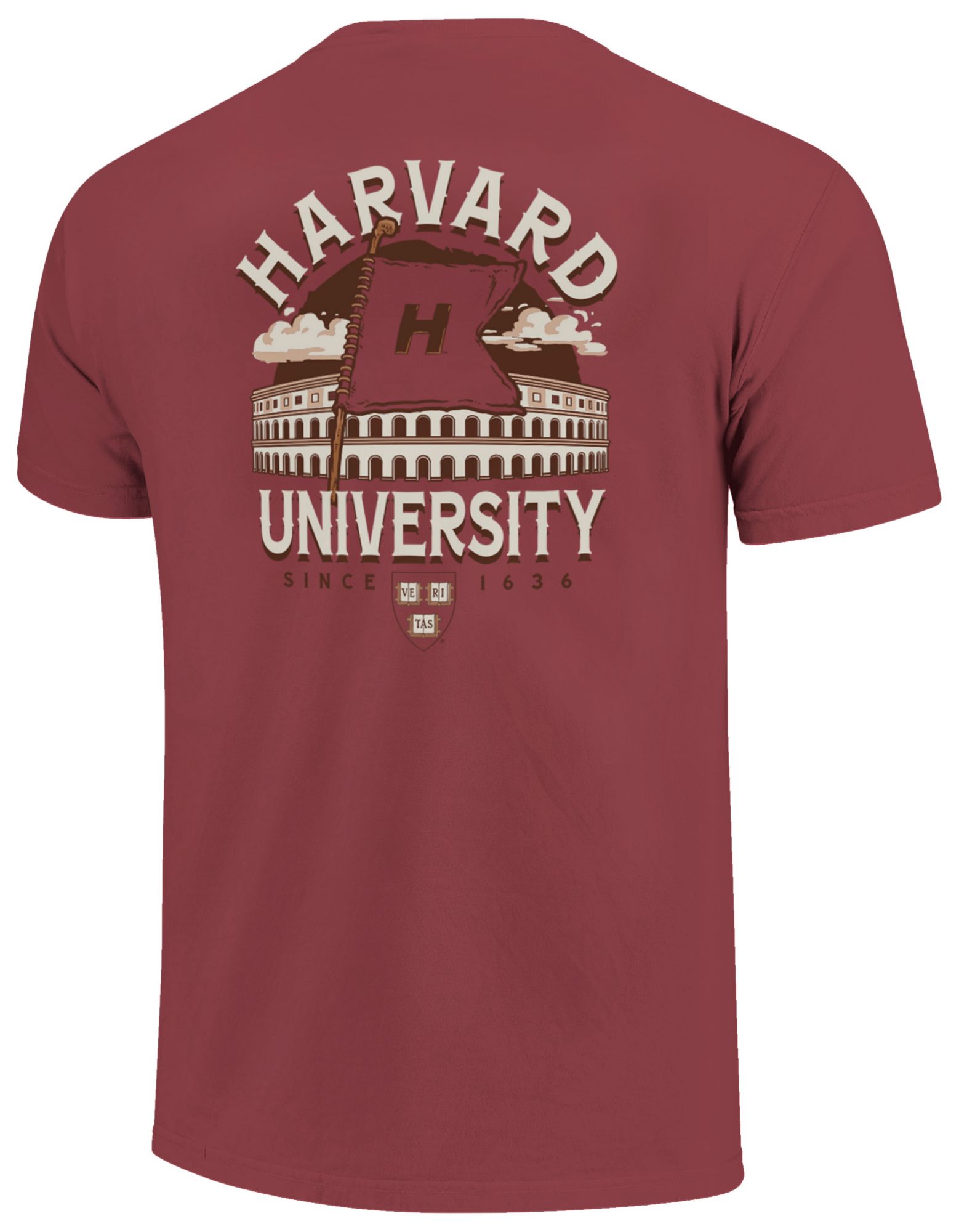 Image One Men's Harvard Crimson Red Flag T-Shirt product image