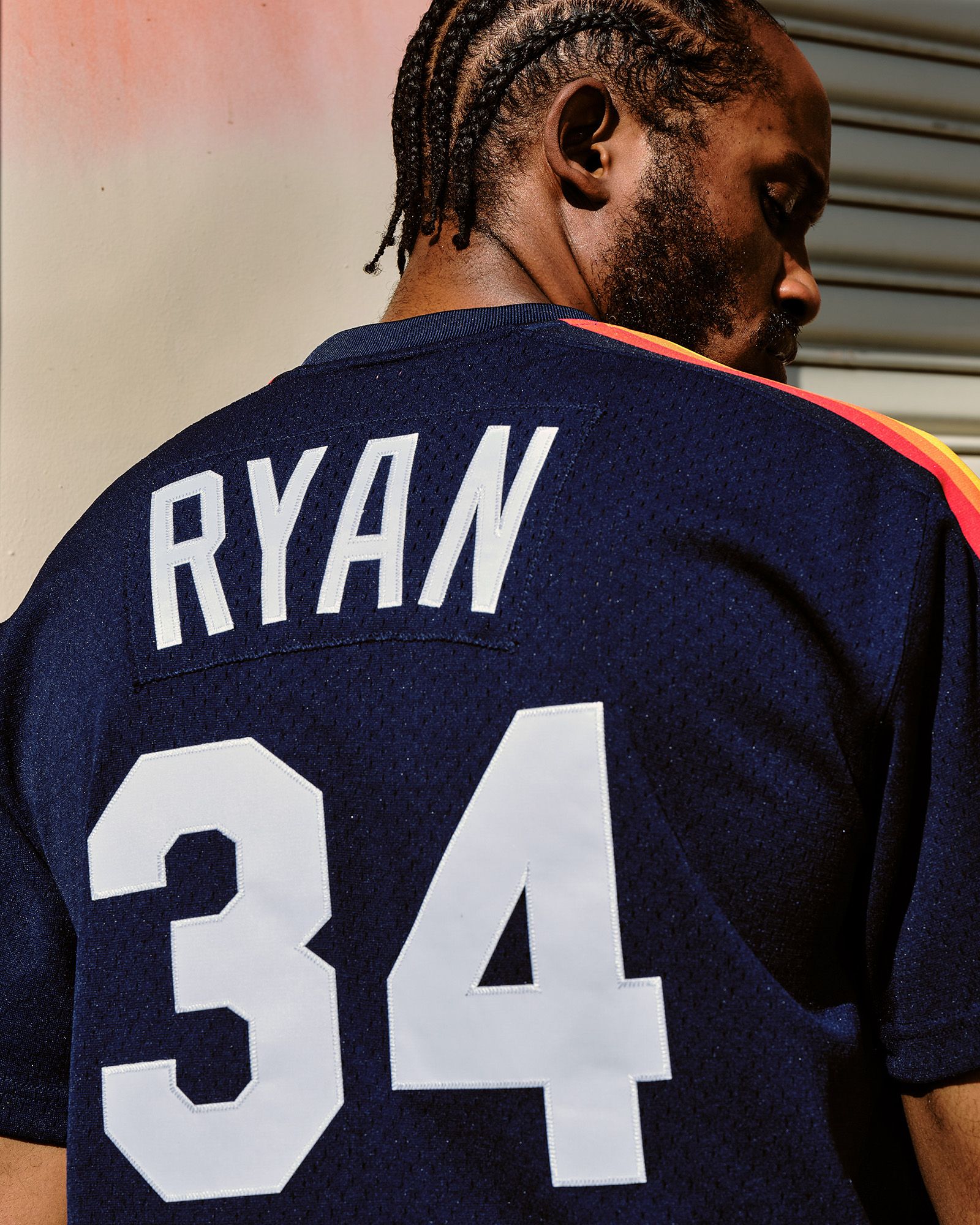 Mitchell & Ness Men's Nolan Ryan #34 Navy Cooperstown Alternate Mesh Batting Practice Jersey product image