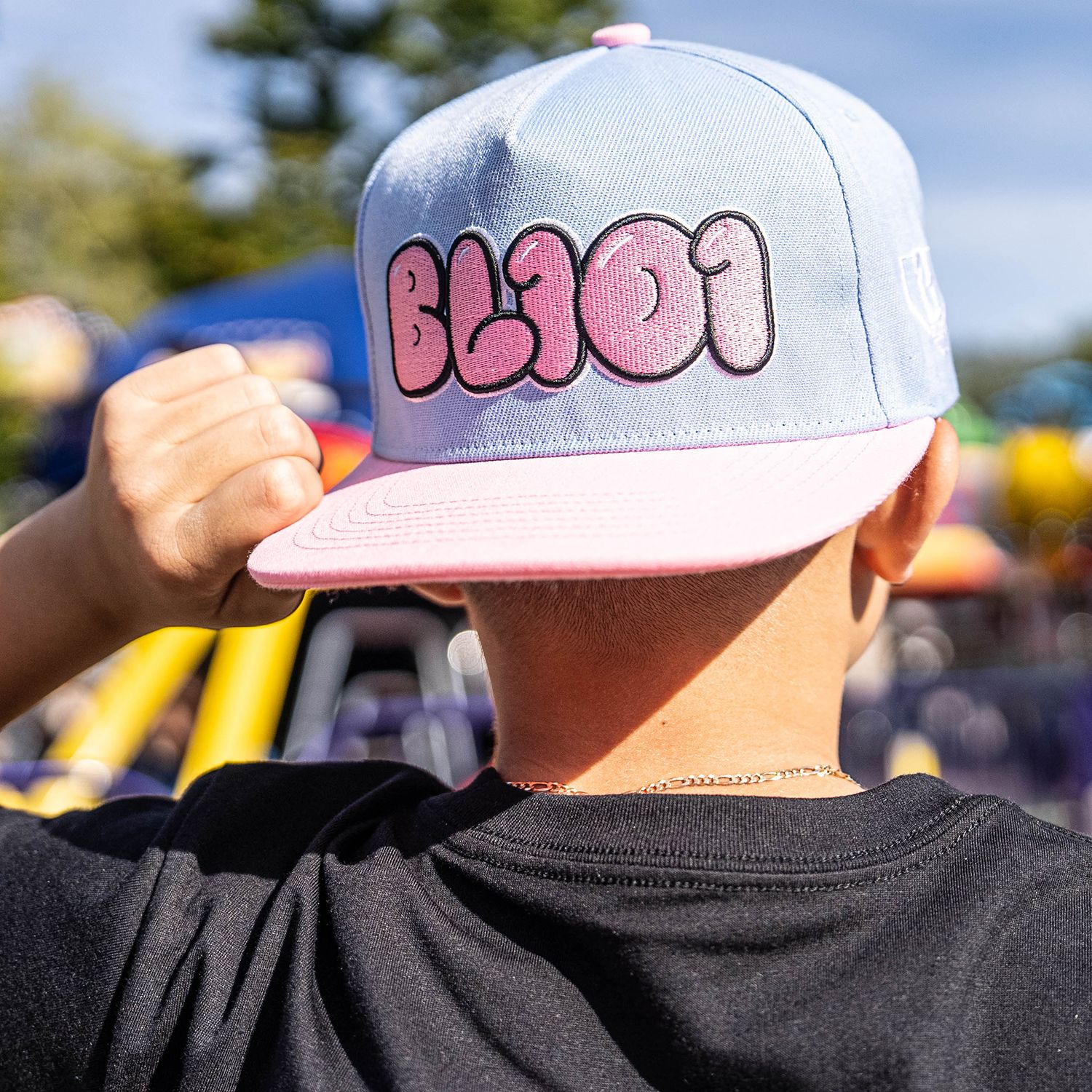 Baseball Lifestyle 101 Cotton Candy Baseball Snapback Hat product image
