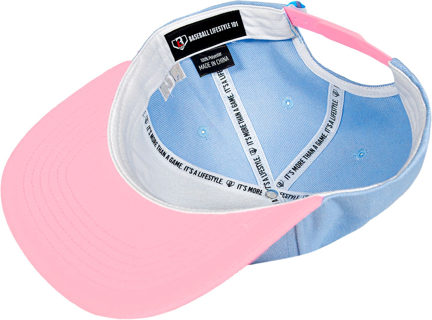 Baseball Lifestyle 101 Cotton Candy Baseball Snapback Hat product image