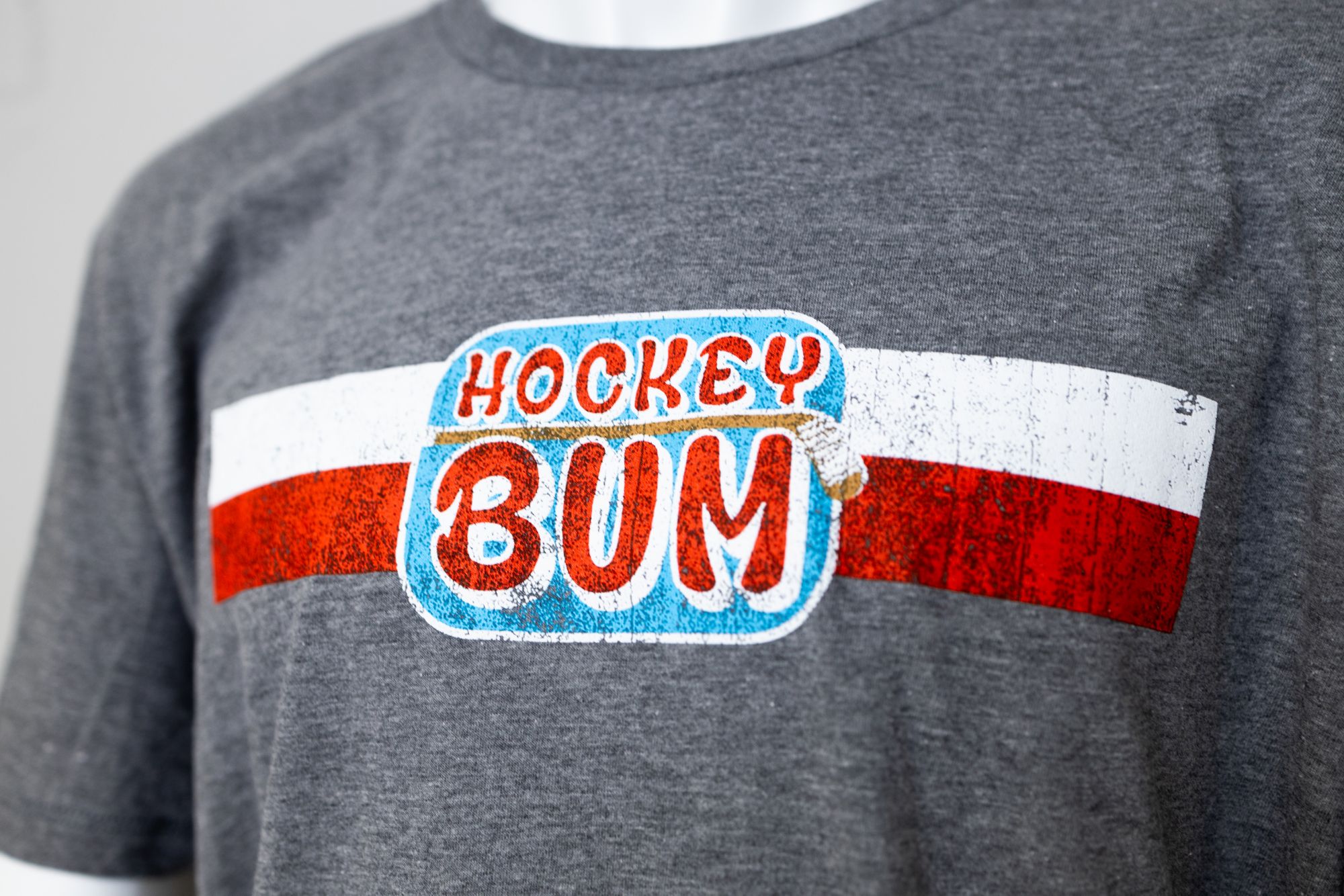 Hockey Bum Adult Tri Blend T-Shirt product image