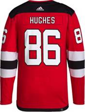 Adidas New Jersey Devils Jack Hughes #86 Adizero Authentic Alternate Jersey, Men's, Size 50, Black