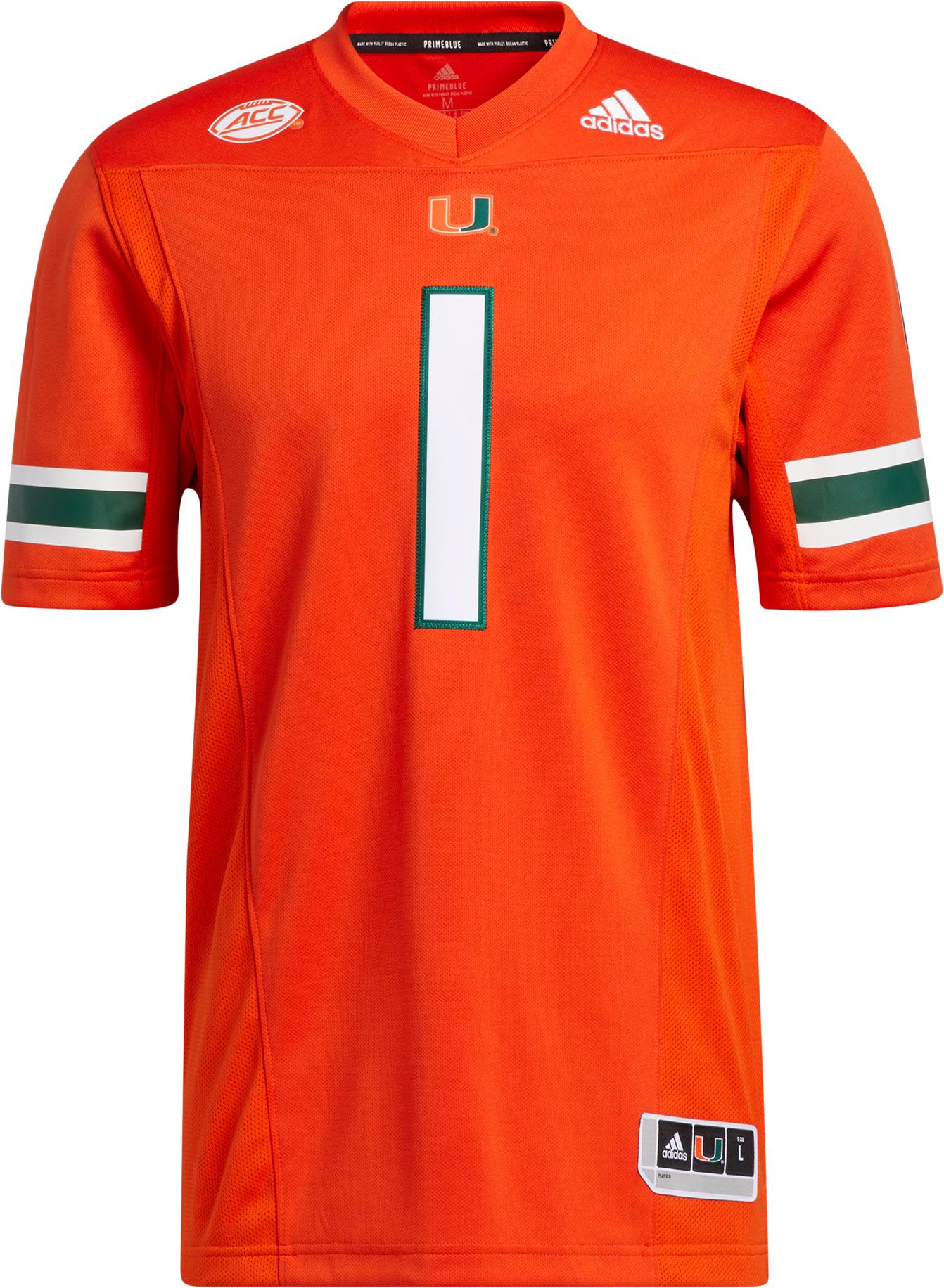 adidas Men's Miami Hurricanes #8 Cardinal Red Replica Football Jersey