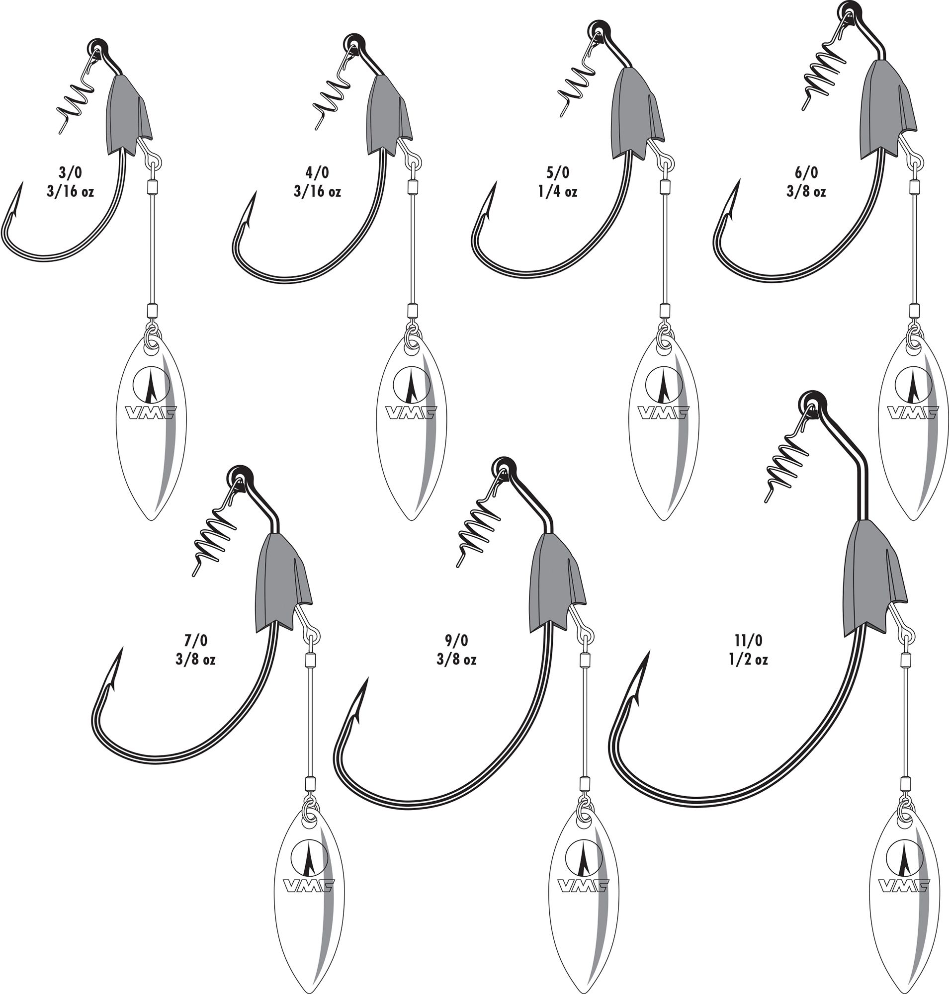VMC Heavy Duty Weighted Willow Swimbait Hook product image