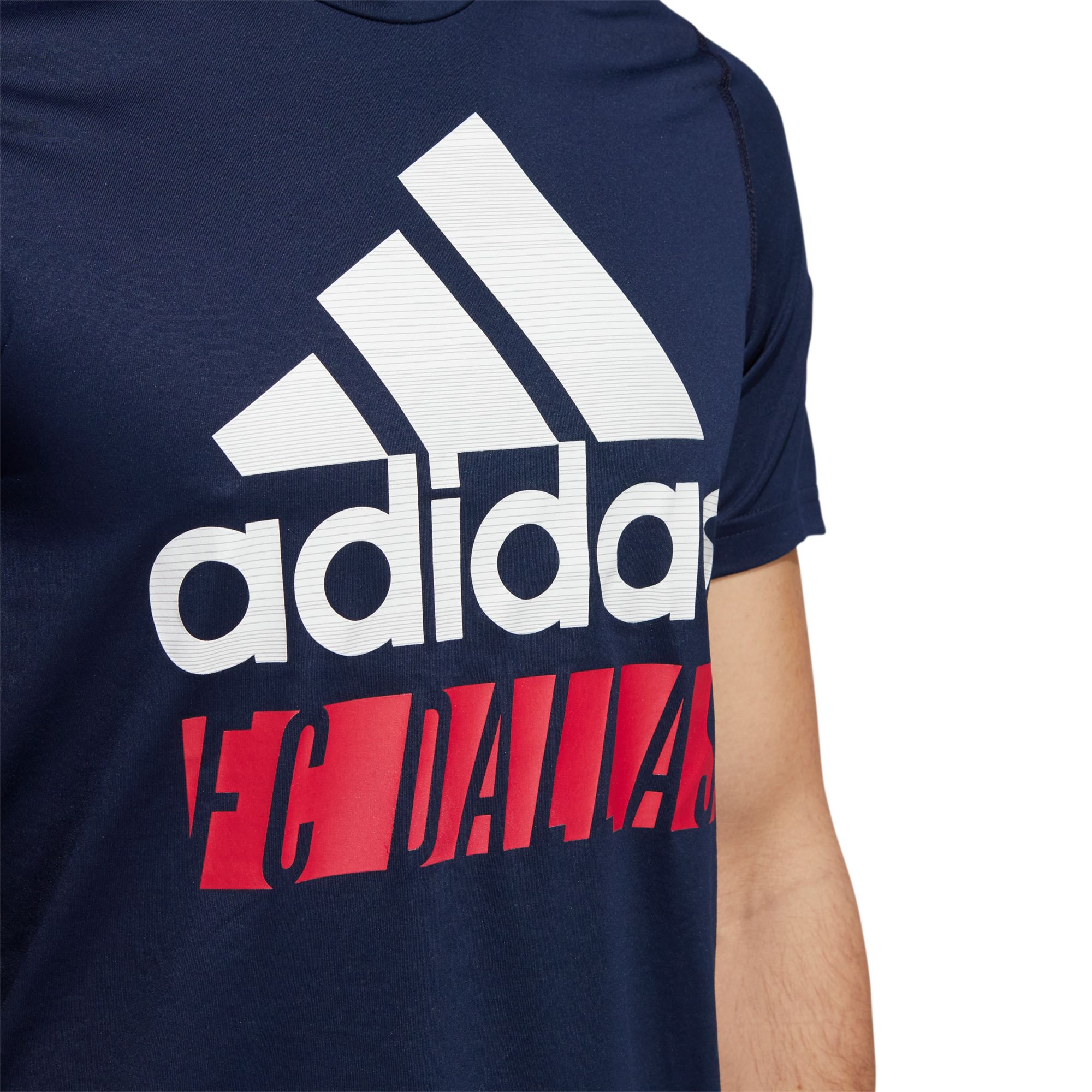 adidas FC Dallas '22 Navy Badge of Sport T-Shirt product image