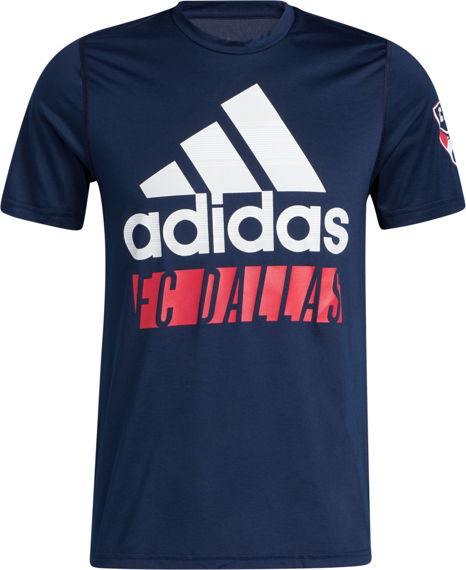 adidas FC Dallas '22 Navy Badge of Sport T-Shirt product image