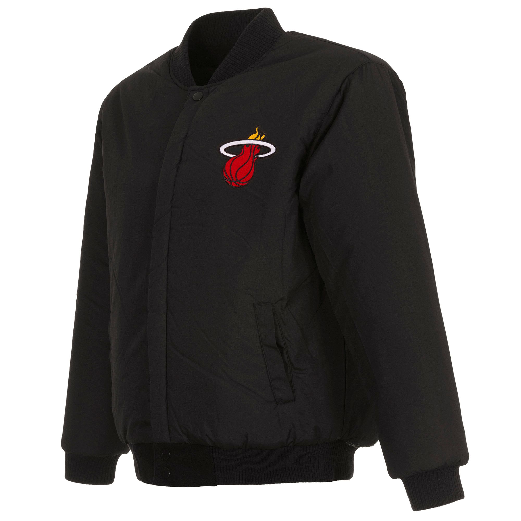 JH Design Men's Miami Heat Black Reversible Wool Jacket product image