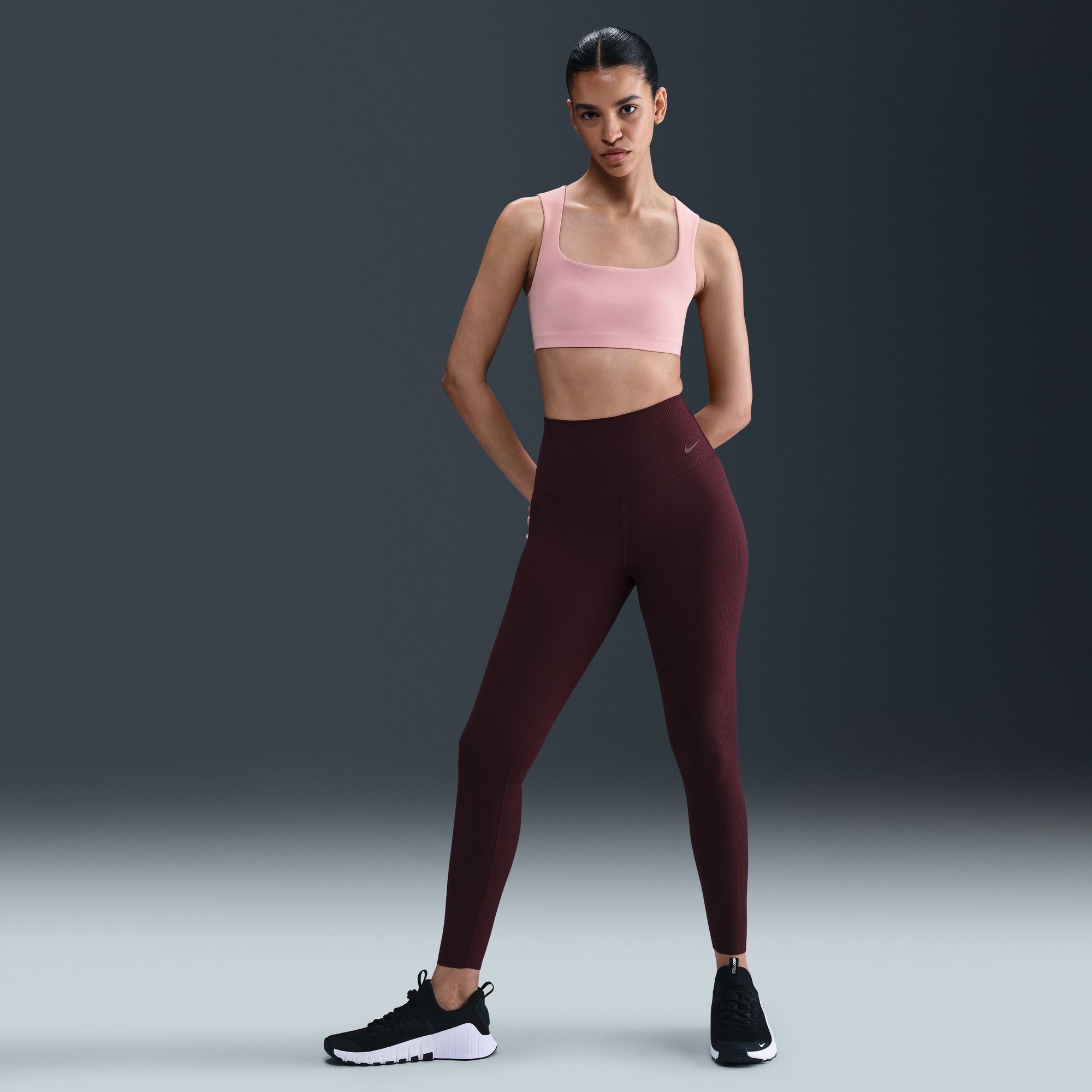 Nike Leg A See Leggings Burgundy Nike Women's Zenvy Rib Gentle