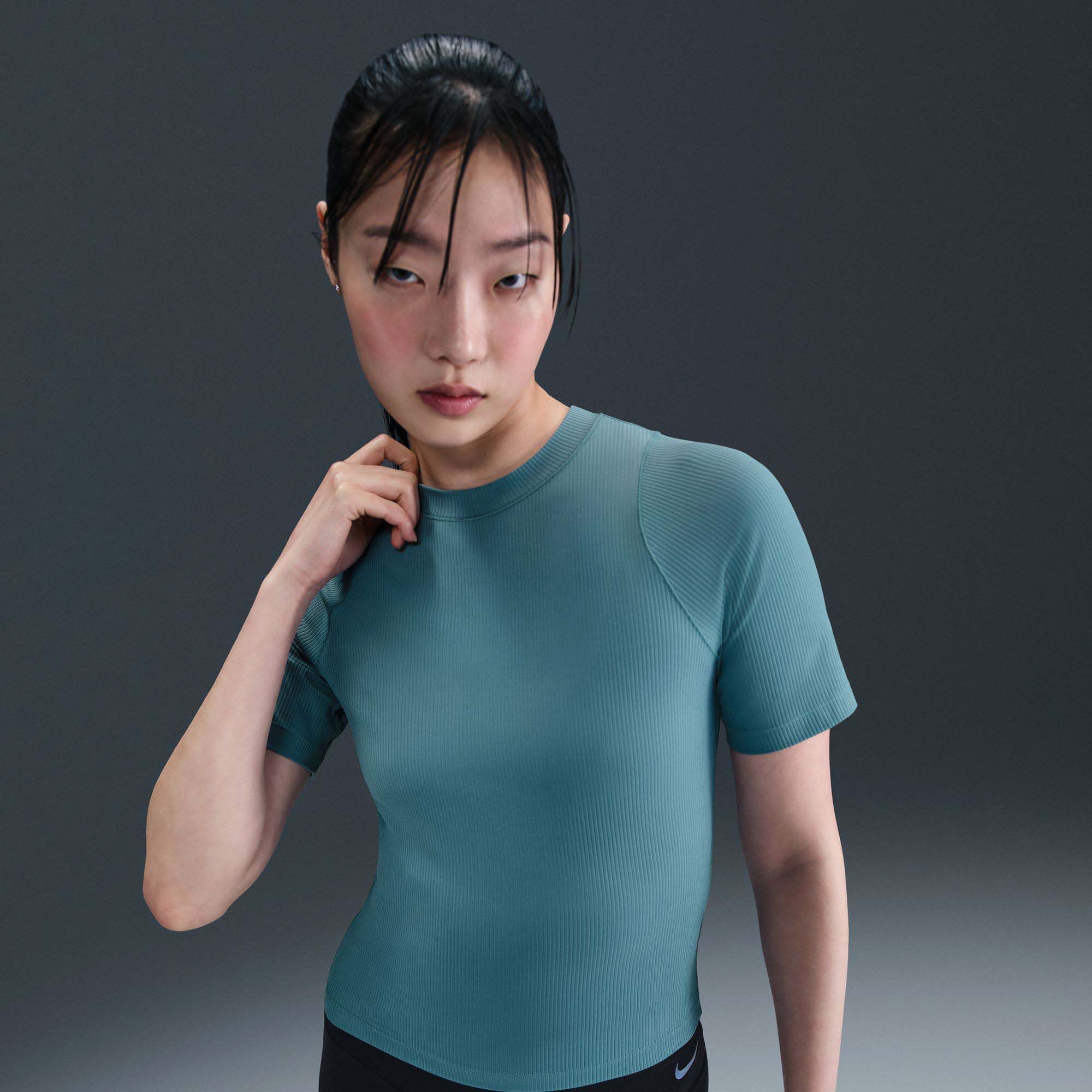 Nike Women's Zenvy Rib Dri-FIT Short-Sleeve Top product image