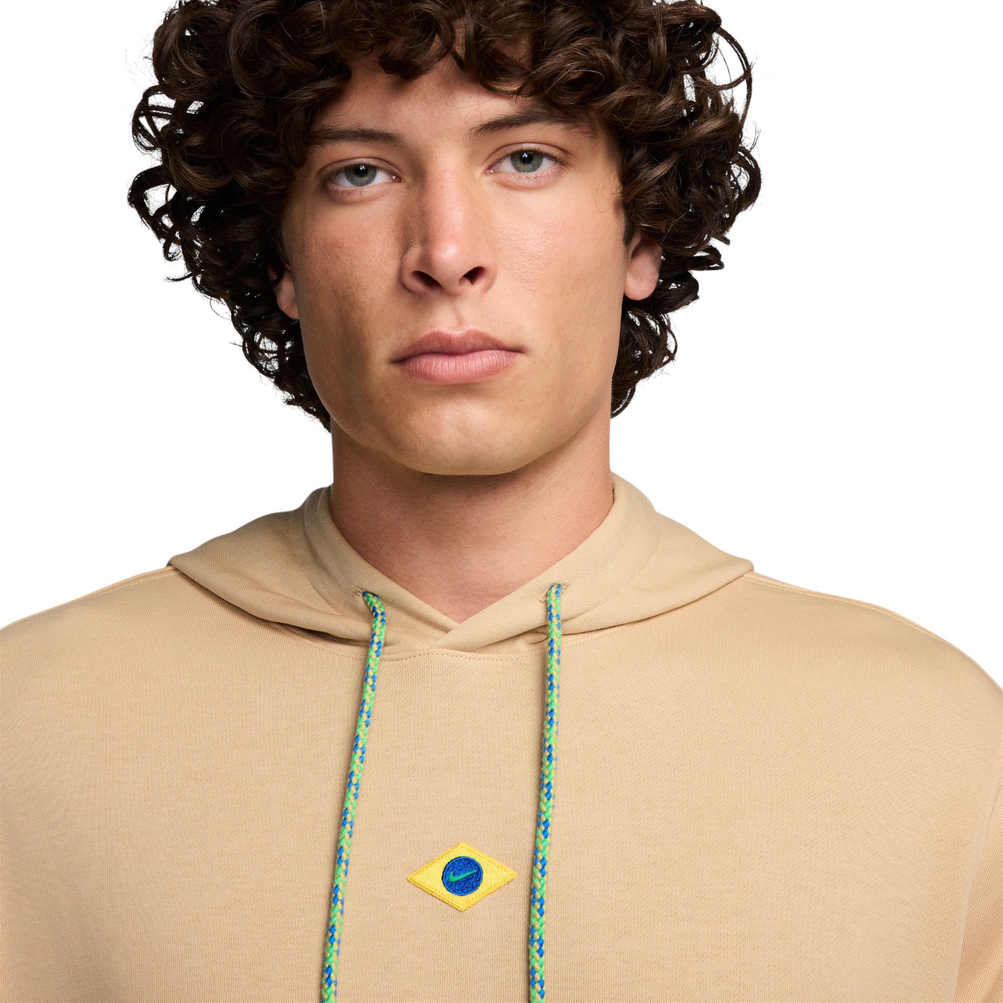 Nike Men's Brazil Tan Logo Pullover Hoodie product image