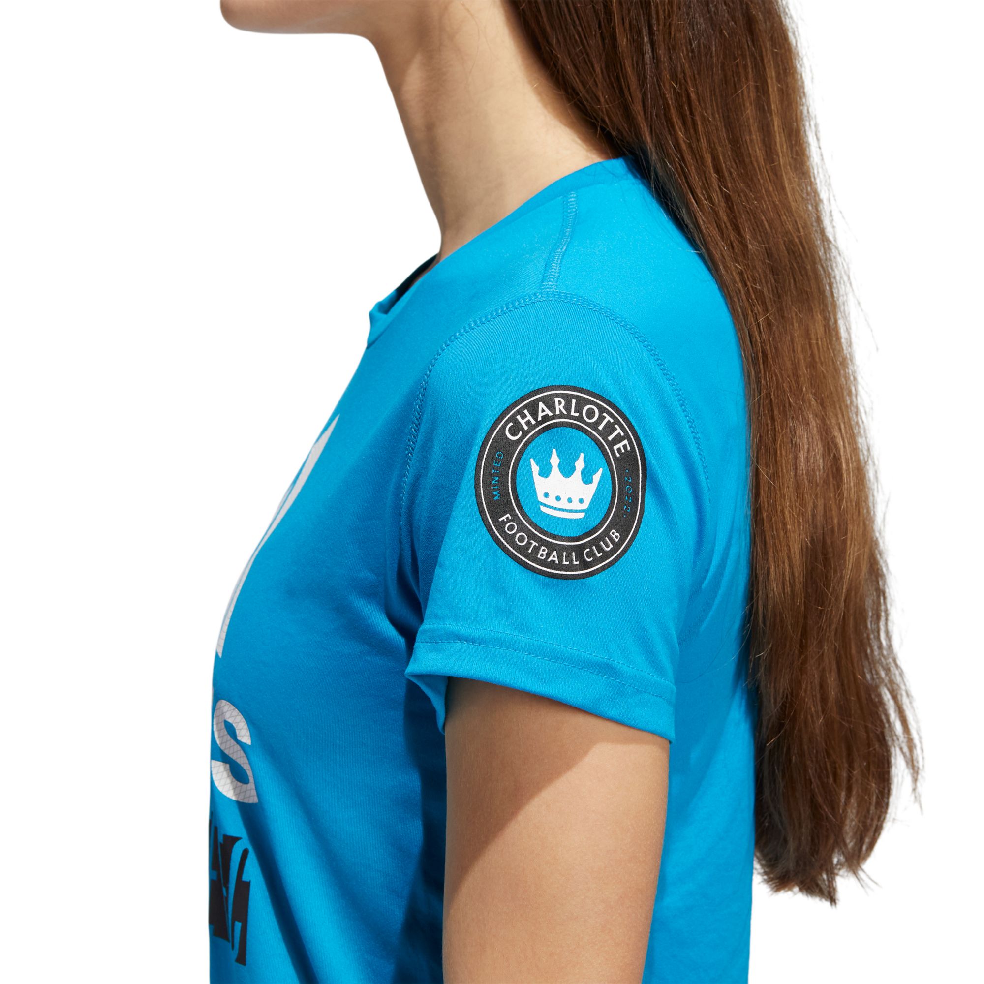 adidas Women's Charlotte FC '22 Blue Badge of Sport Vintage T-Shirt product image