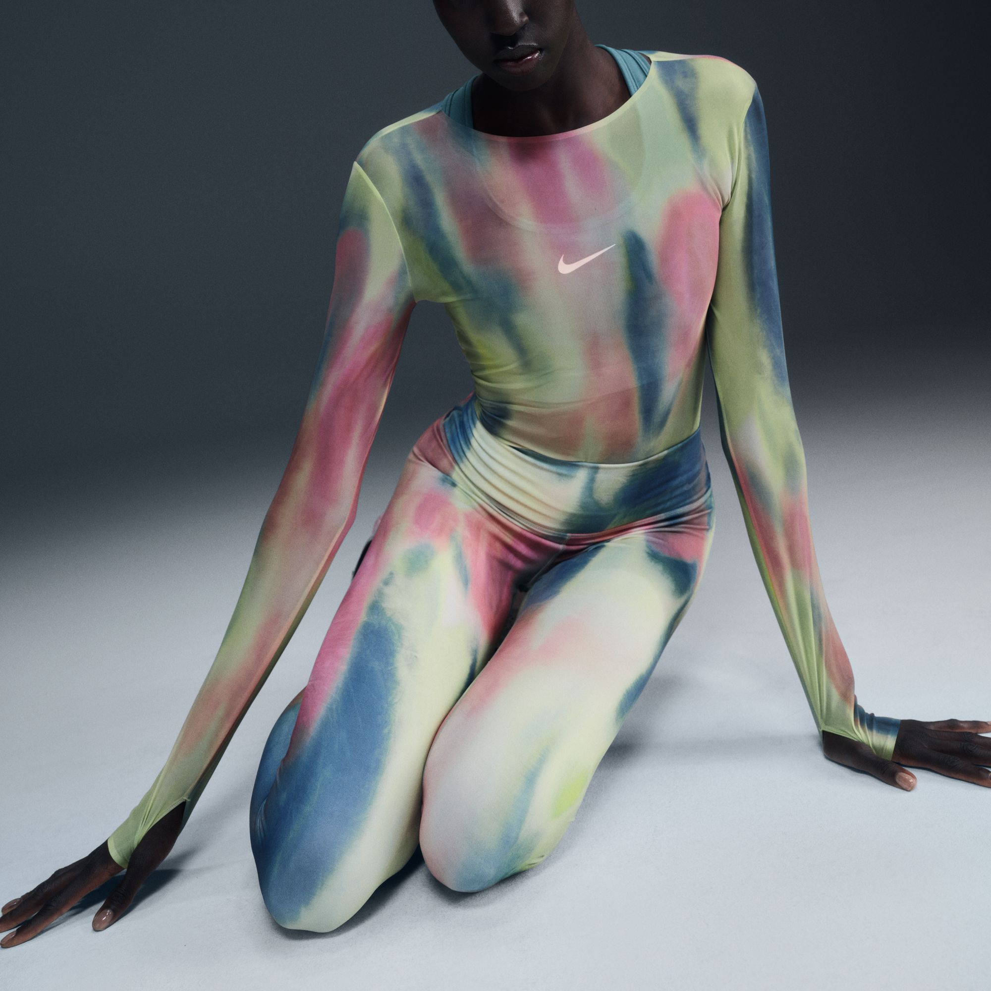 Nike Women's Artist Collection Dri-FIT Long-Sleeve Sheer Printed Top product image