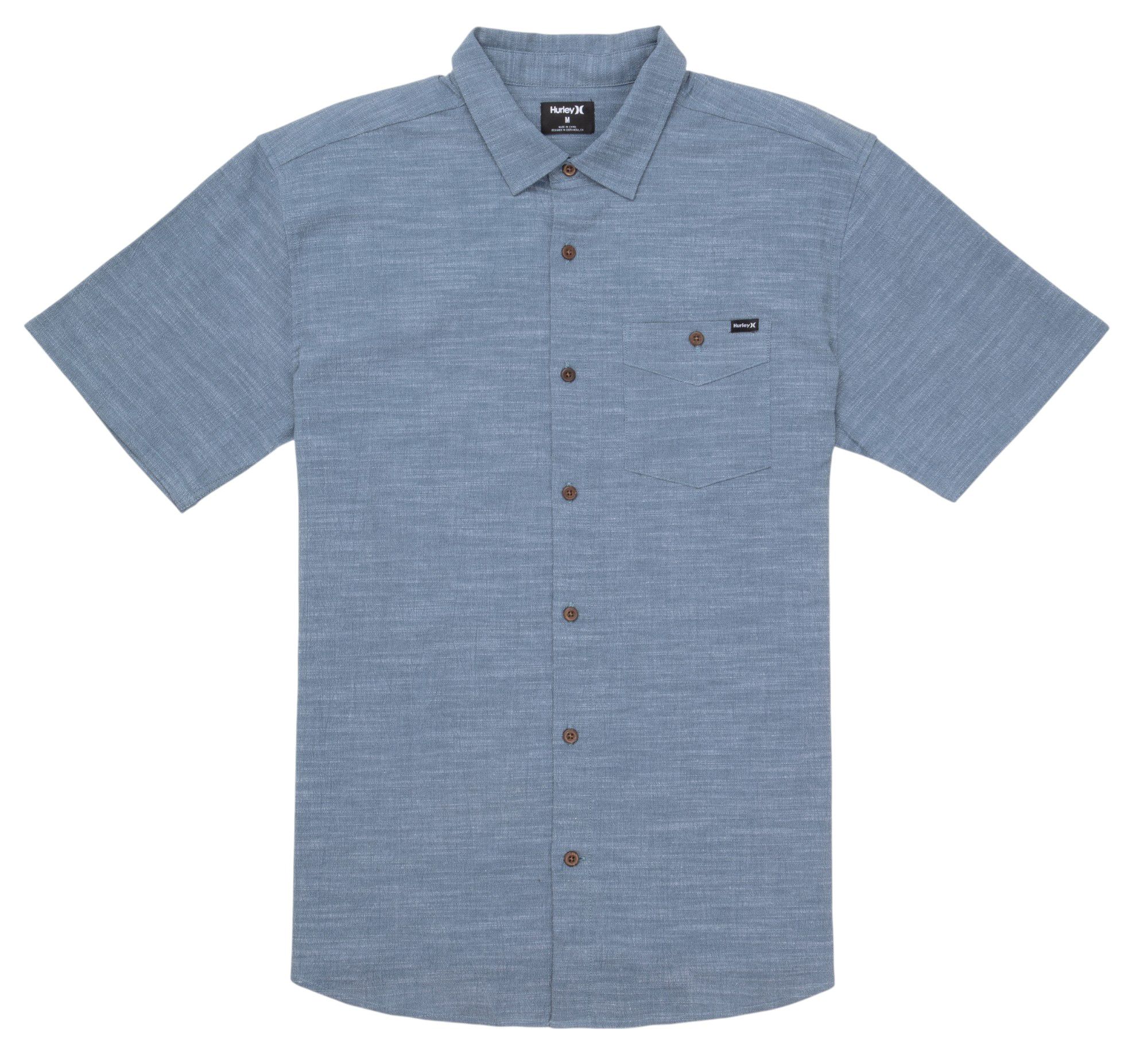 Hurley Men's One and Only Slub Short Sleeve Button Up Shirt product image
