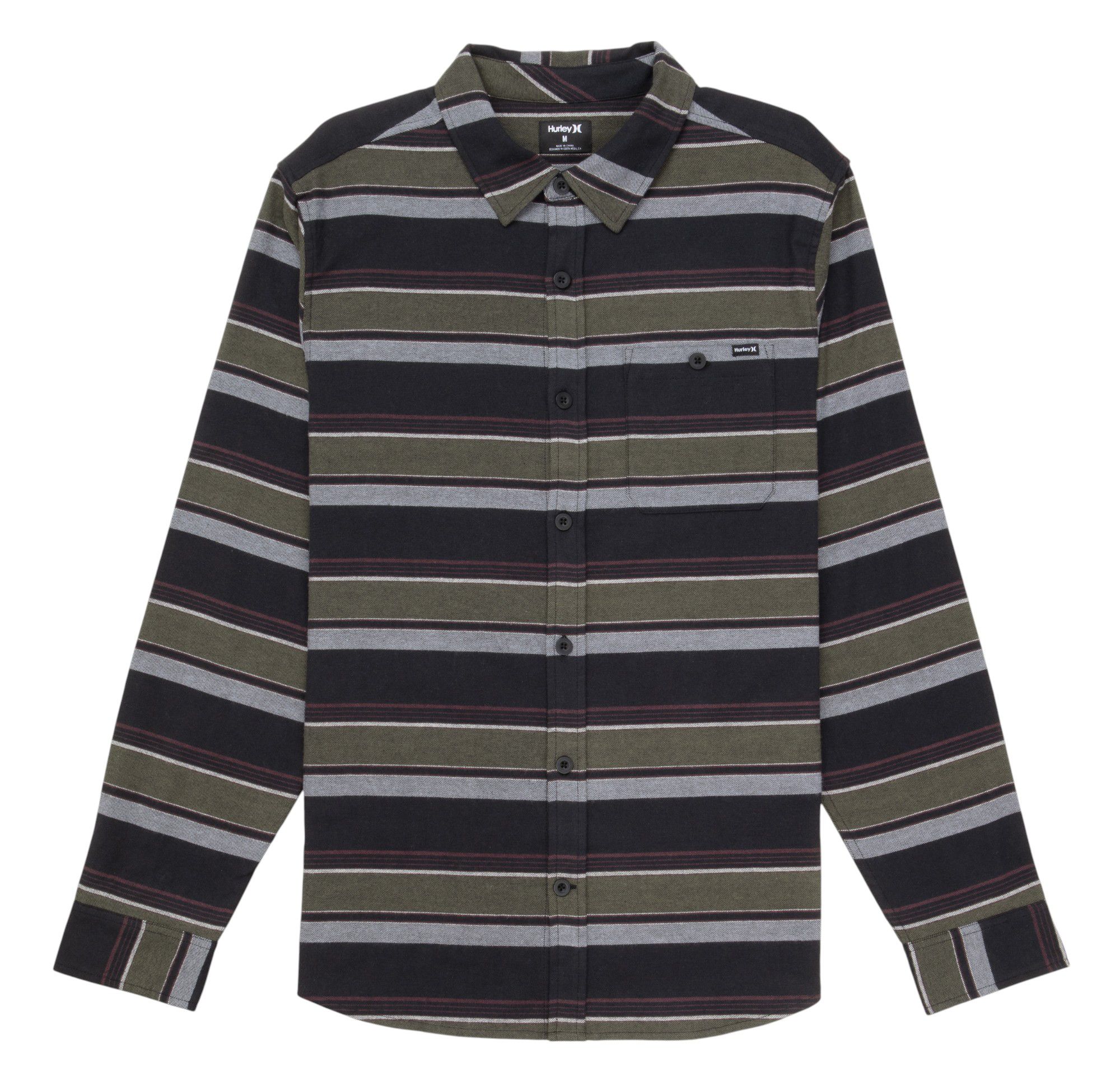 Hurley Men's Portland Stripe Stretch Long Sleeve Flannel product image