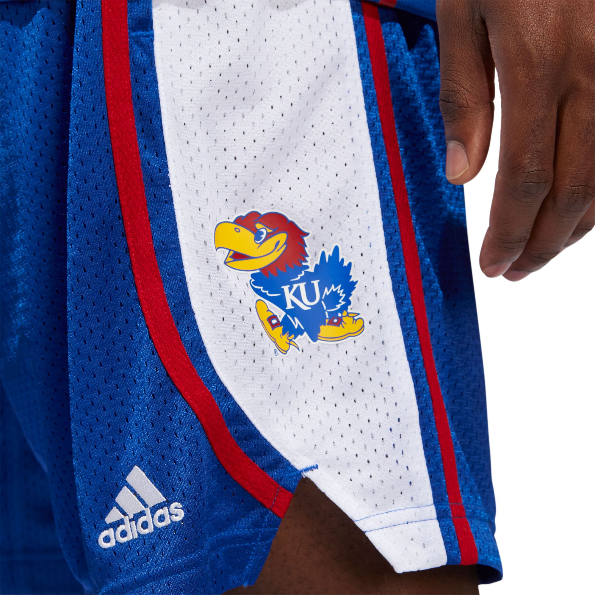 adidas Men's Kansas Jayhawks Blue Swingman Basketball Shorts product image