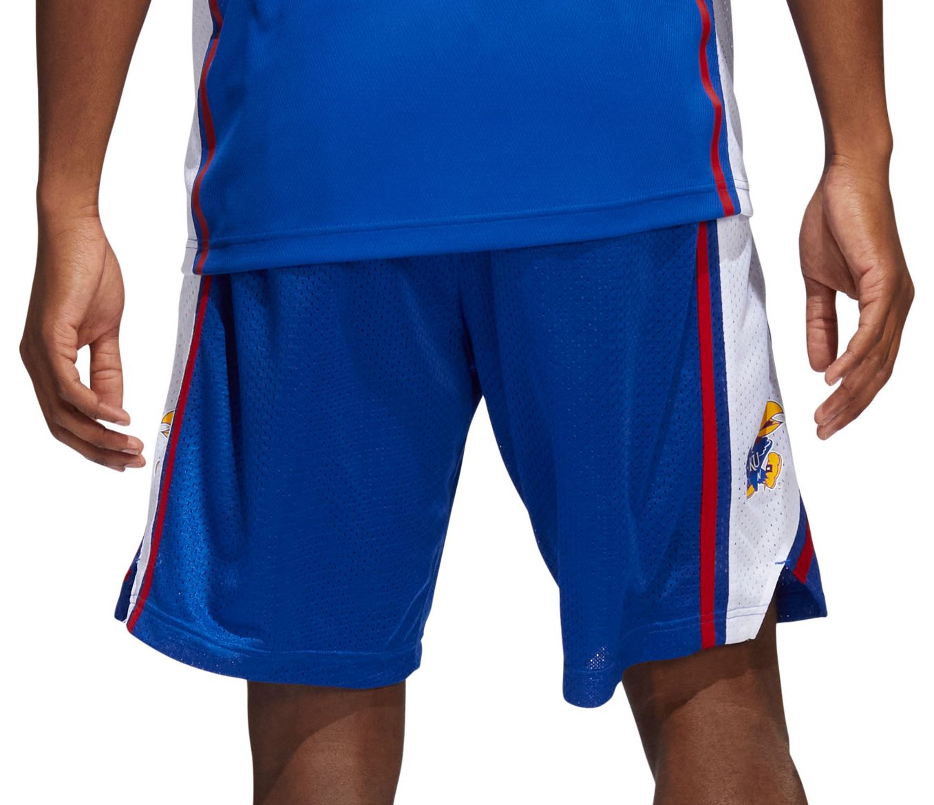 adidas Men's Kansas Jayhawks Blue Swingman Basketball Shorts product image