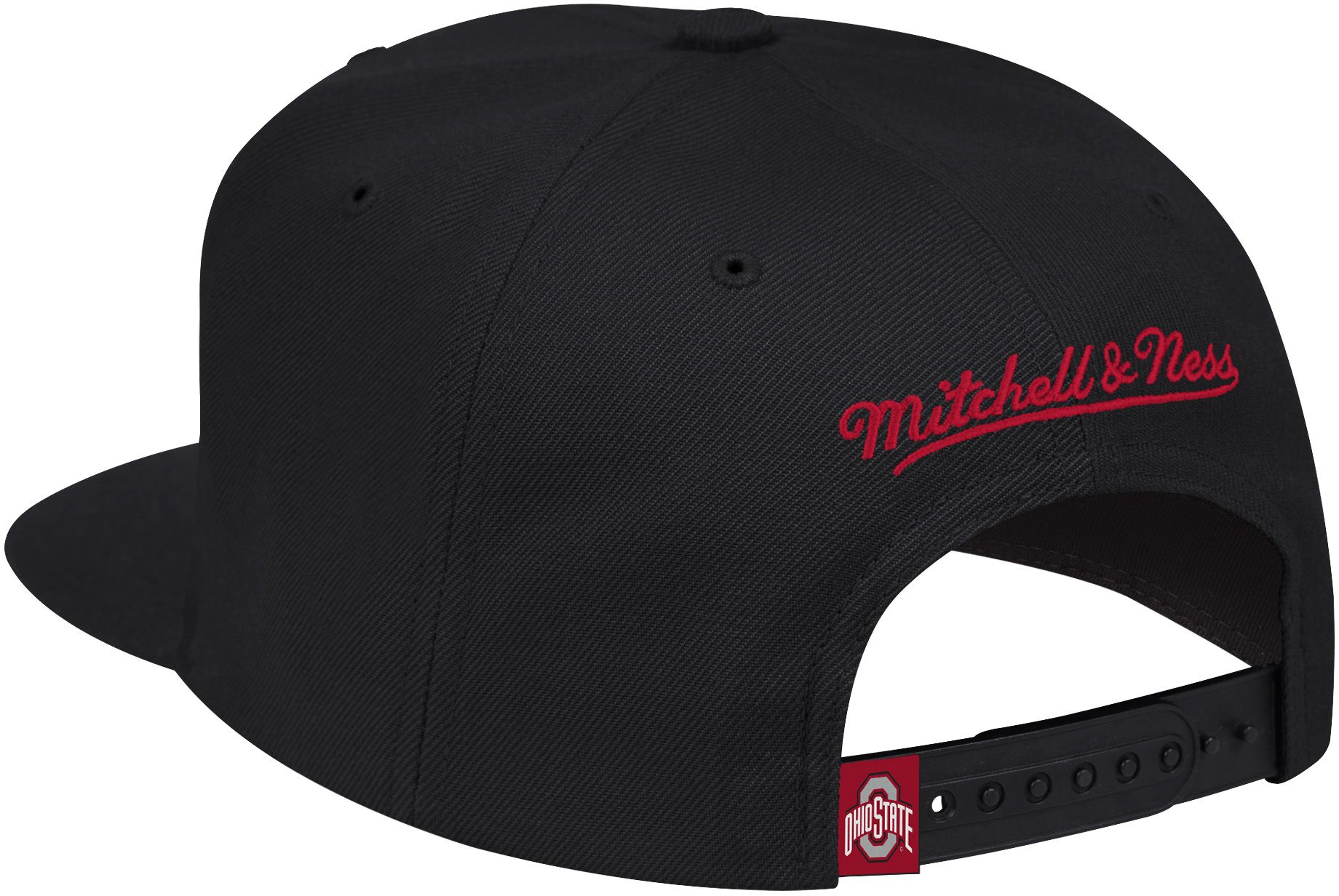 Mitchell & Ness Men's Ohio State Buckeyes Big Face Snapback Black Hat product image