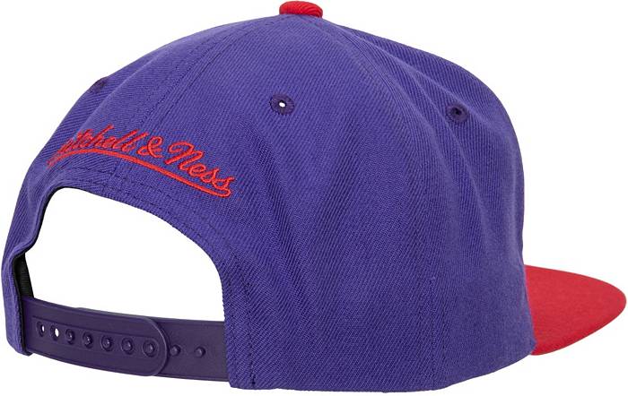 Men's Mitchell & Ness White/Purple Toronto Raptors Hardwood Classics  Essentials Two-Tone Basic Snapback Hat