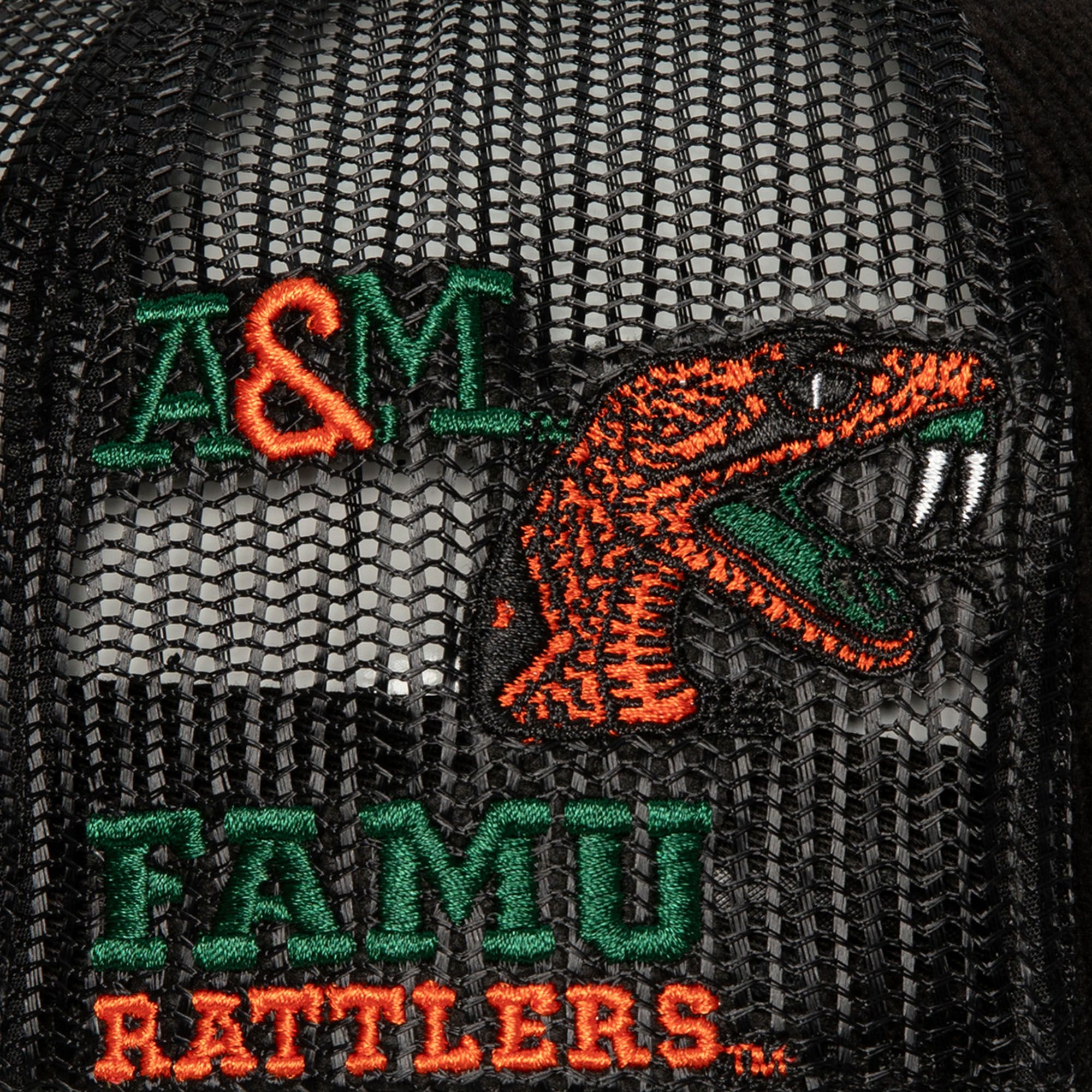 Mitchell & Ness Adult Florida A&M Rattlers Black Corduroy Trucker Hat