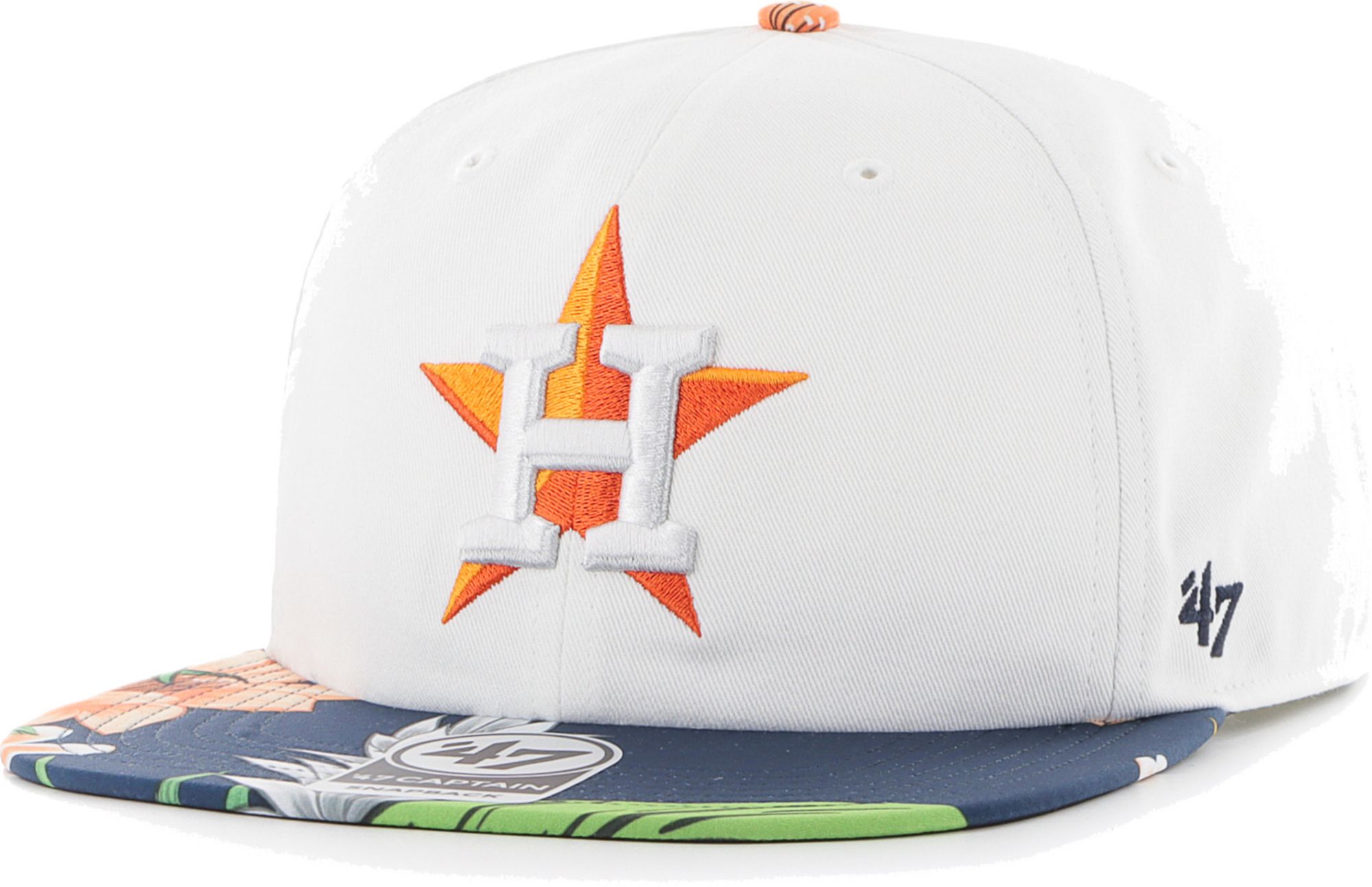 Hurley x '47 Men's Houston Astros White Captain Snapback Adjustable Hat product image