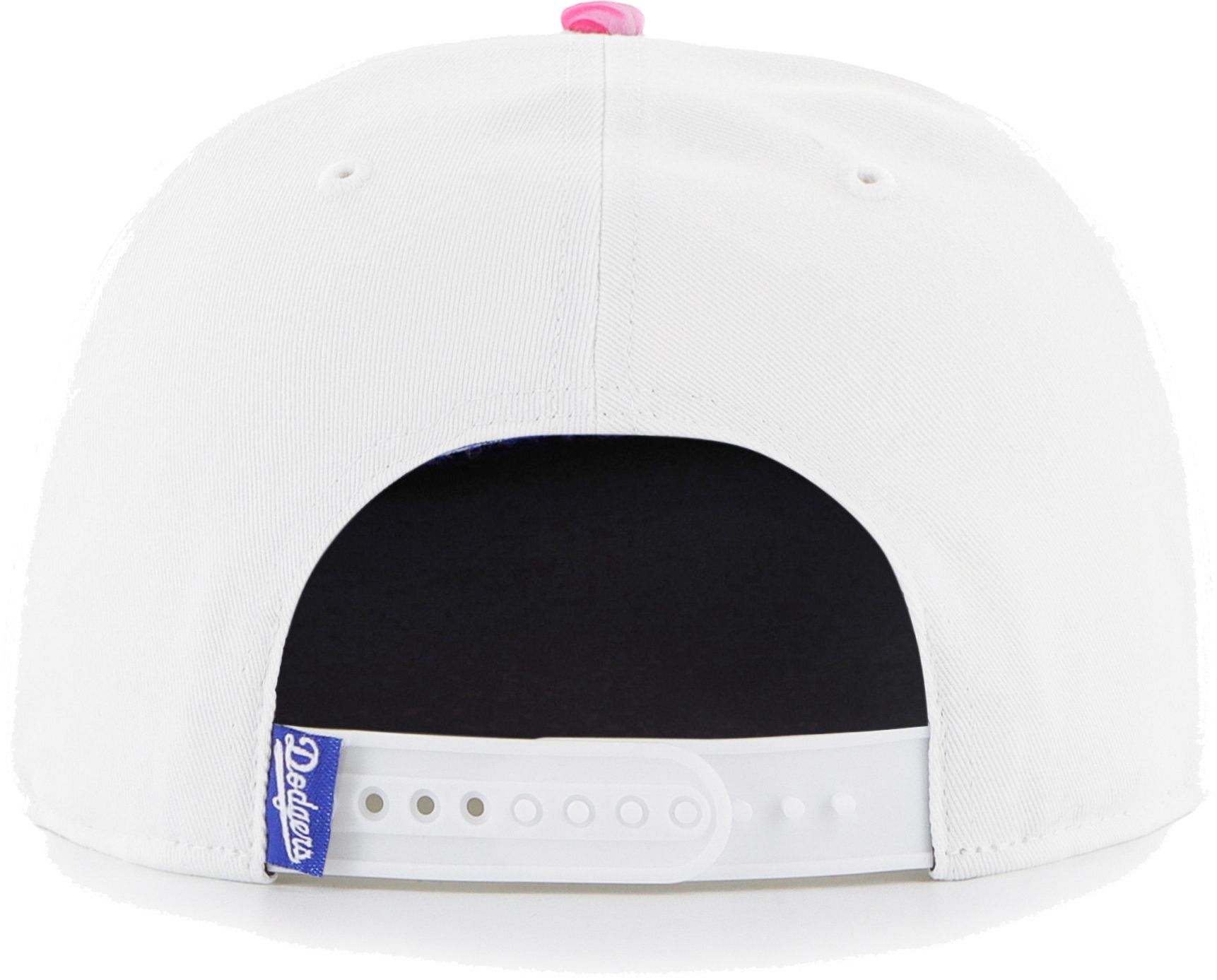 Hurley x '47 Men's Los Angeles Dodgers White Captain Snapback Adjustable Hat product image